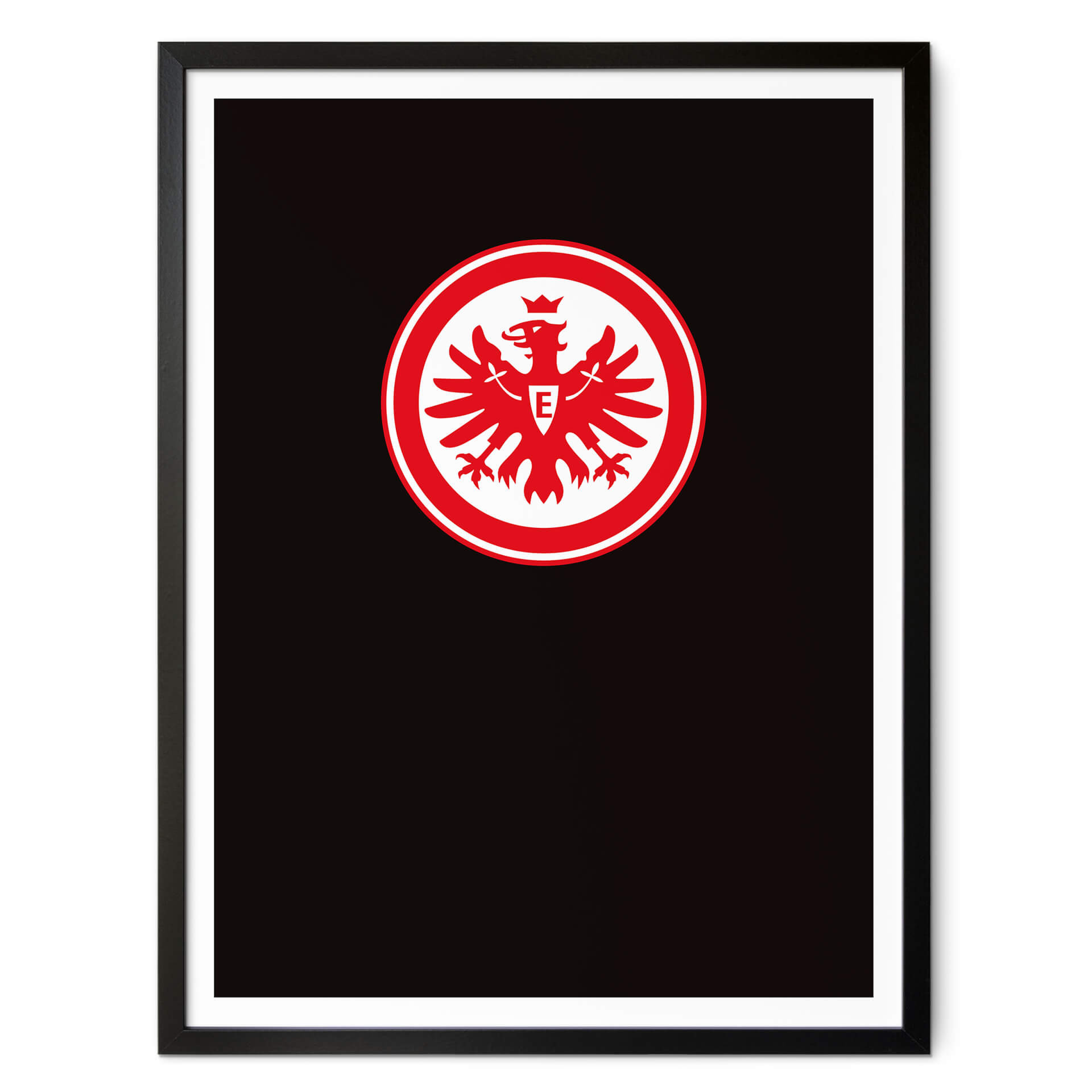 Poster Eintracht Frankfurt - Wappen auf Schwarz