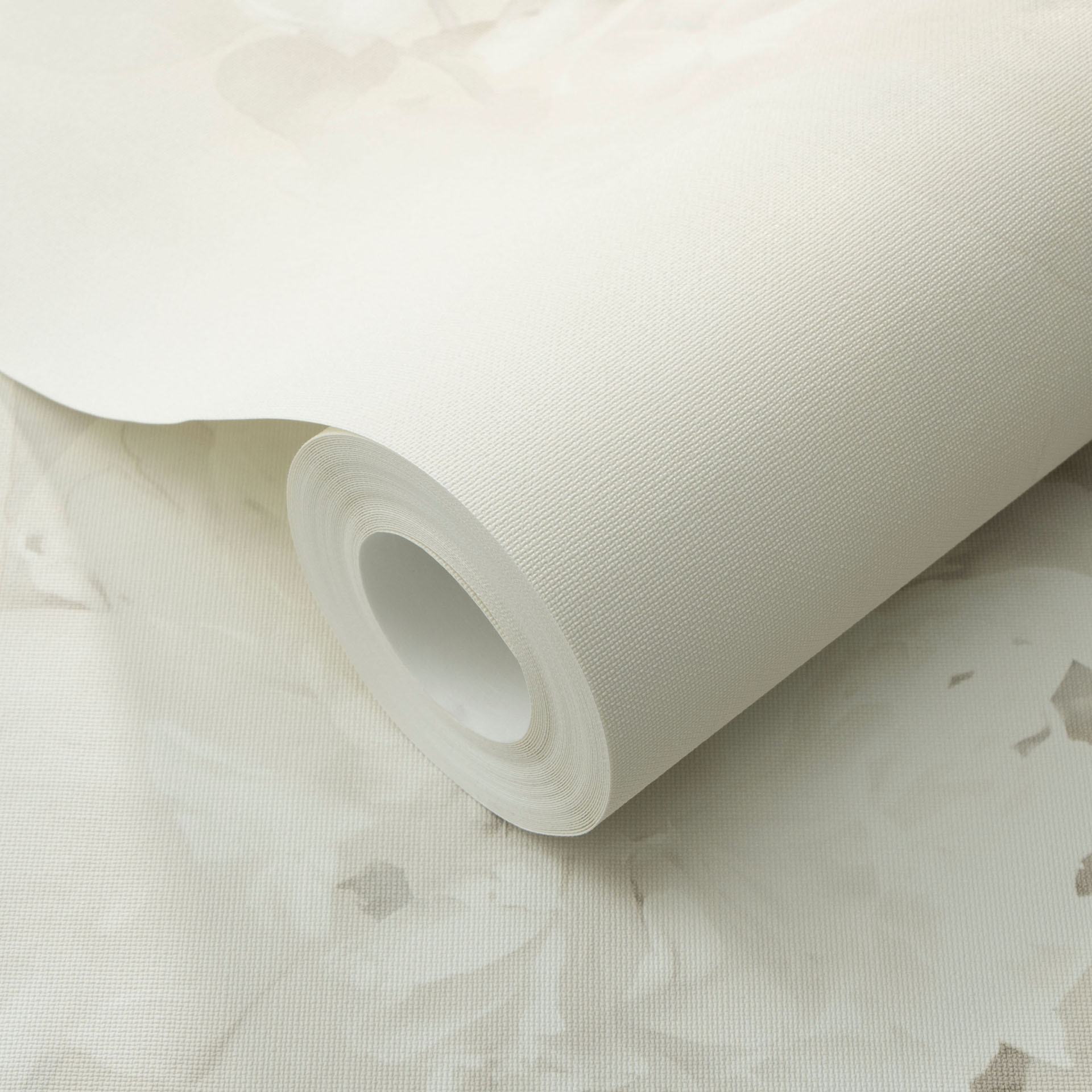 Vliesbehang, behang met bloemmotief Aurora licht taupe