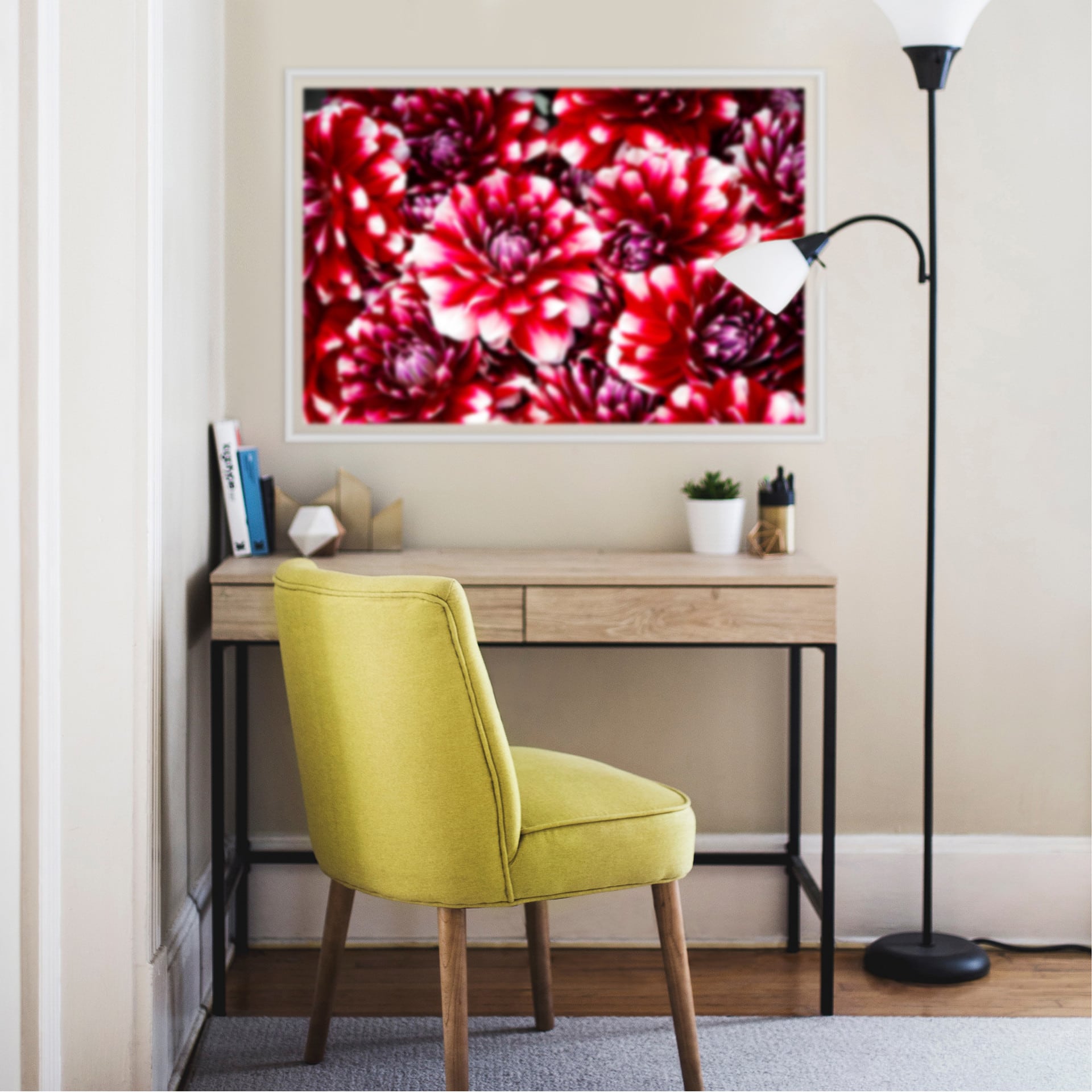 Wallprint Rote Blütenpracht