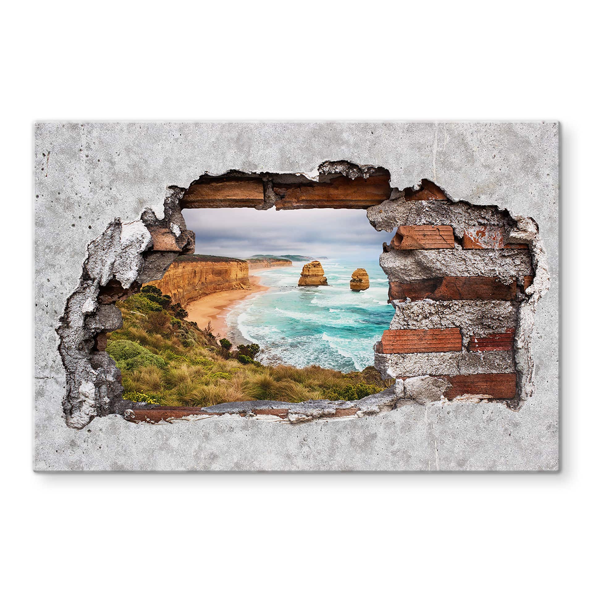 Stænkplade 3D optik - Cliff Rocks