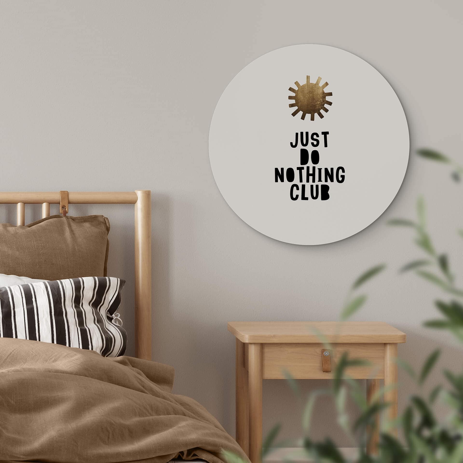 Tableau sur alu-Dibond Kubistika - Do Nothing Club - Rond