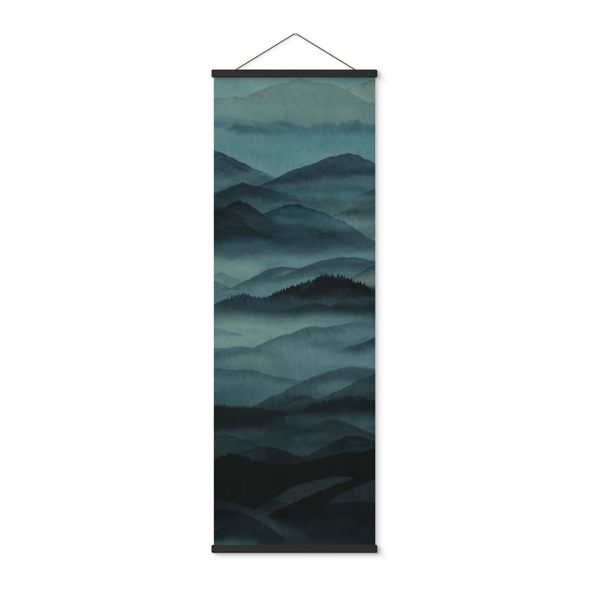 Affiche Textile Roerich Hills - Paysage Montagneux Bleu - Sir Edward x Grigory Gladarev - Panorama