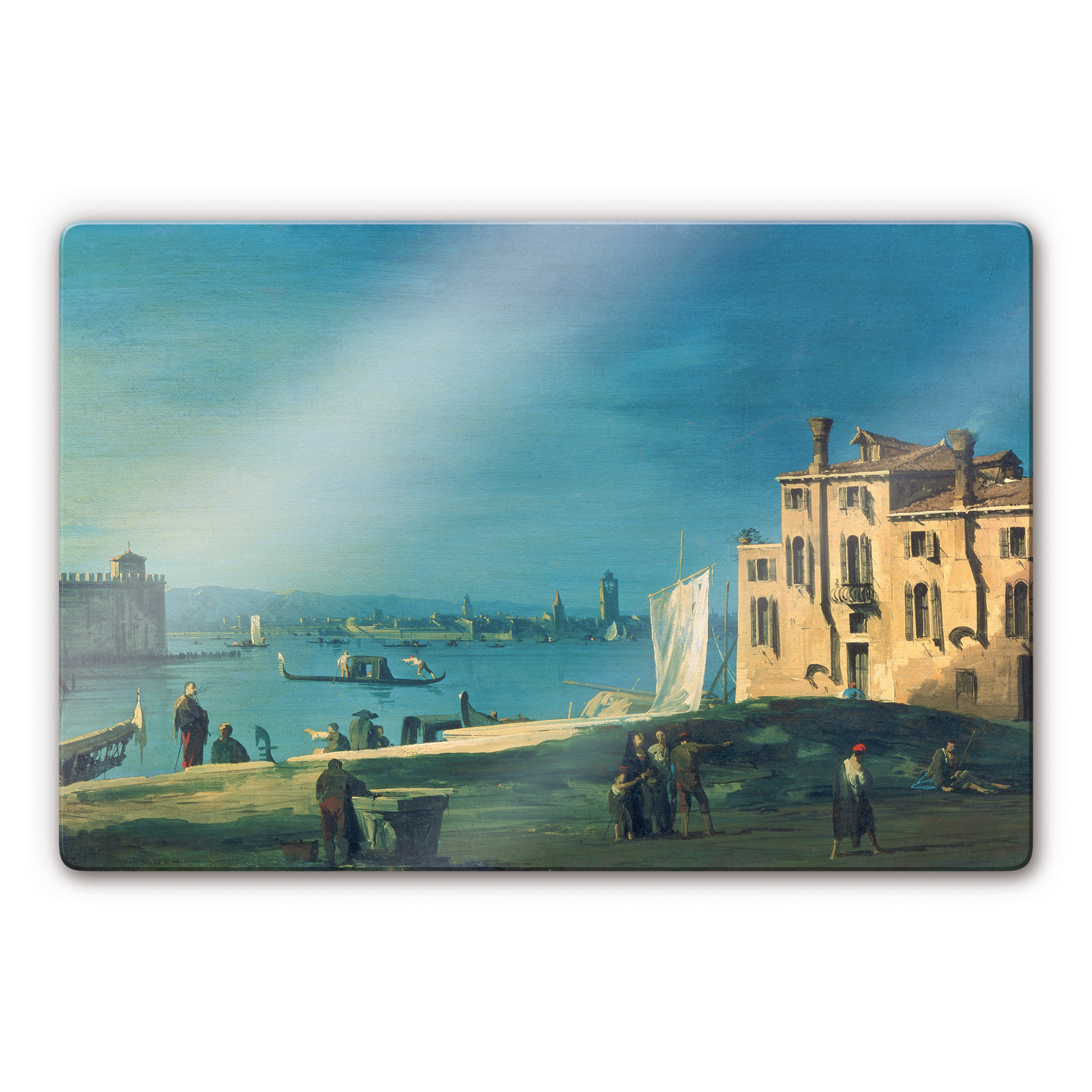 Tableau en verre - Canaletto - Vue de île de Murano