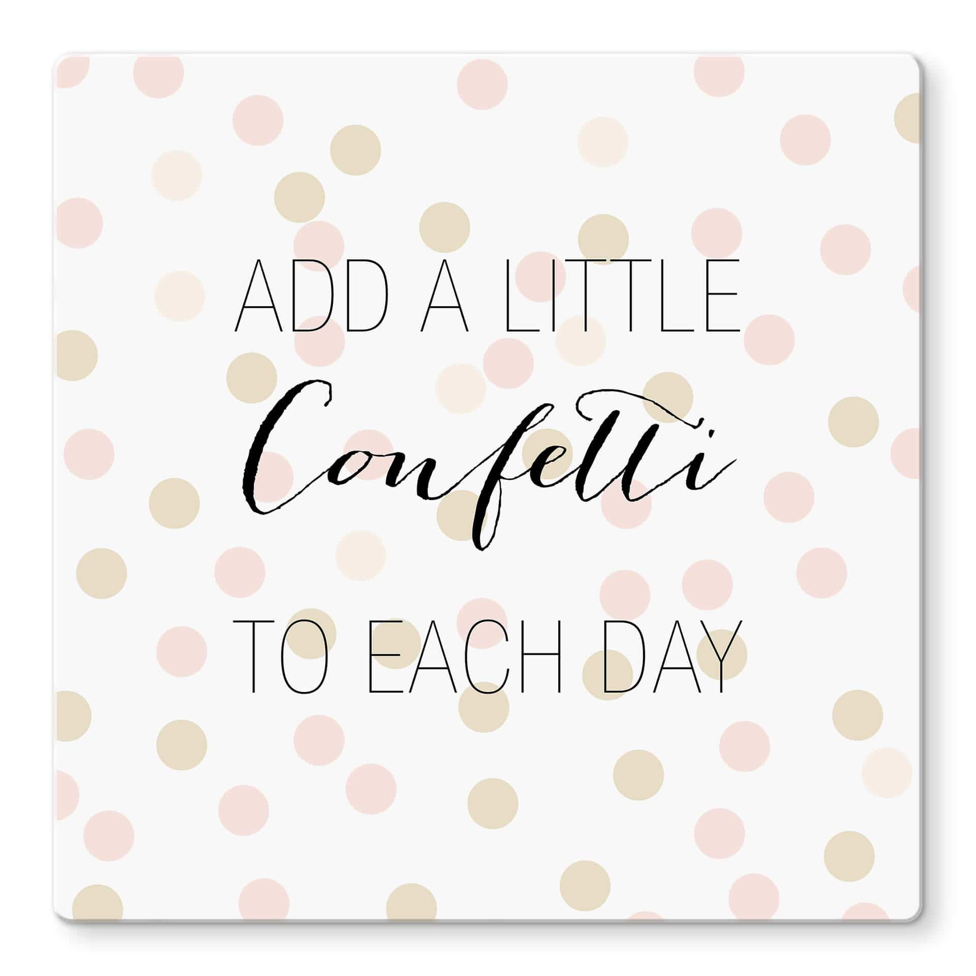 Glass Print Confetti & Cream - Add Confetti