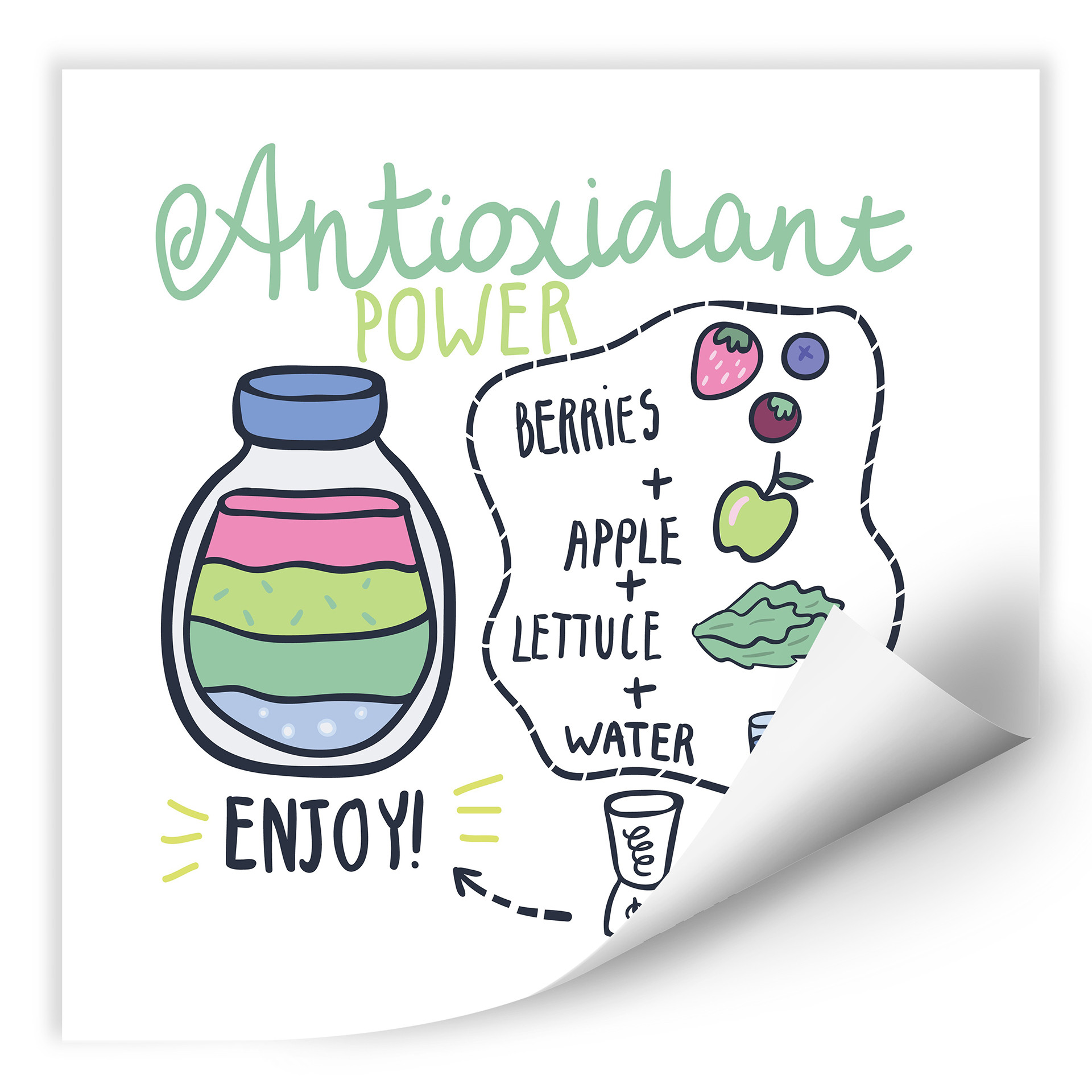 Wallprint Smoothie - quadratisch