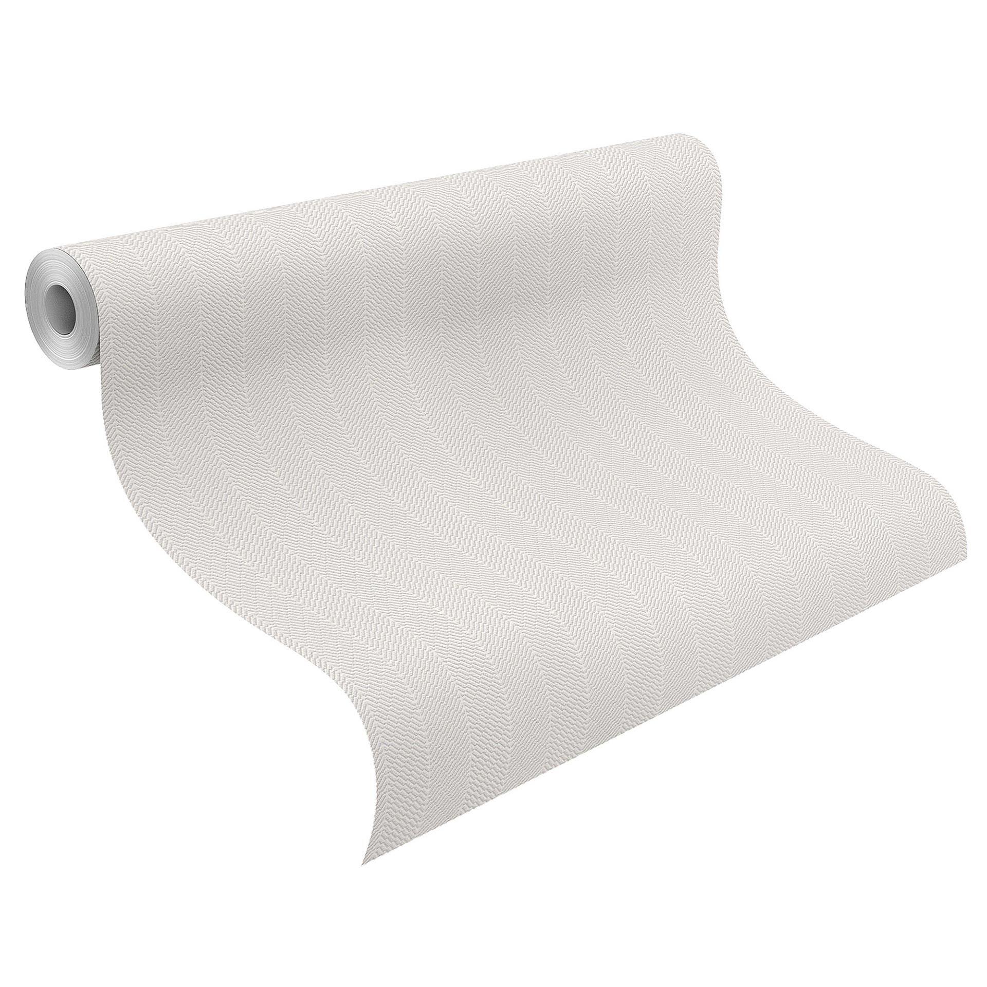 Effen behang, patroonbehang met structuur Bauhaus wit