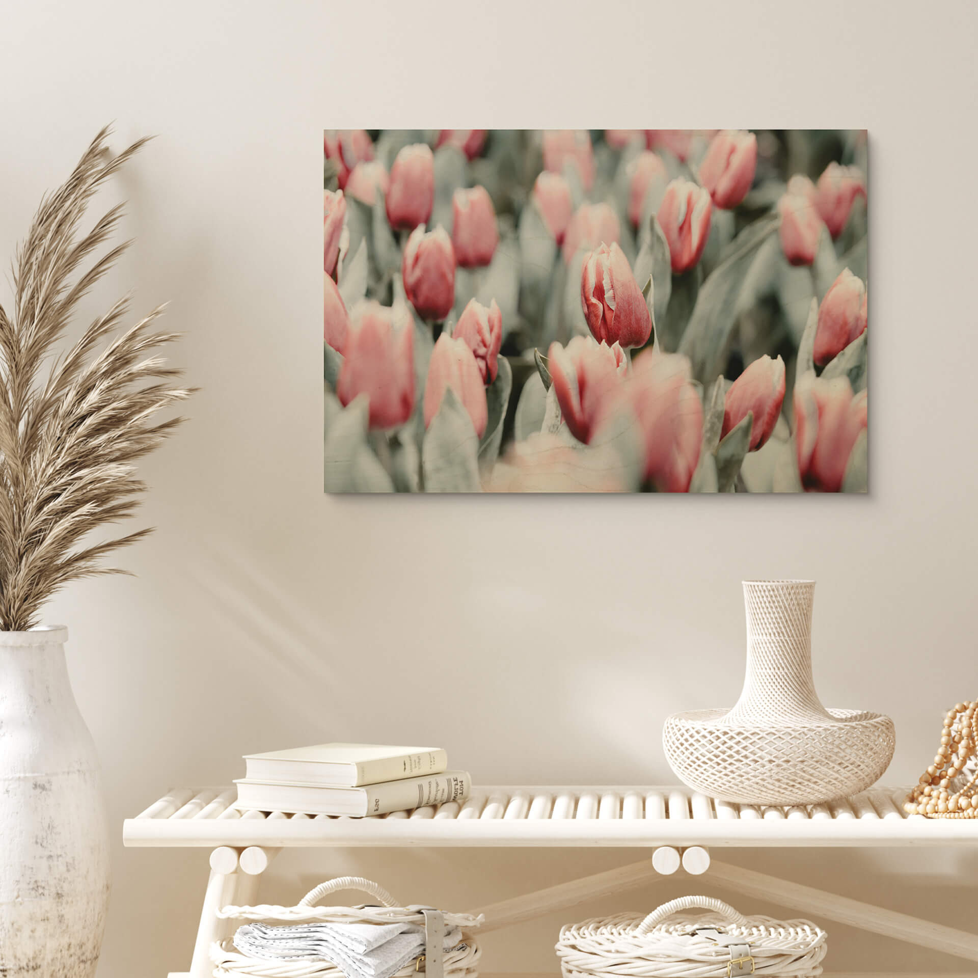 Stampa su legno Annie - Tulipani