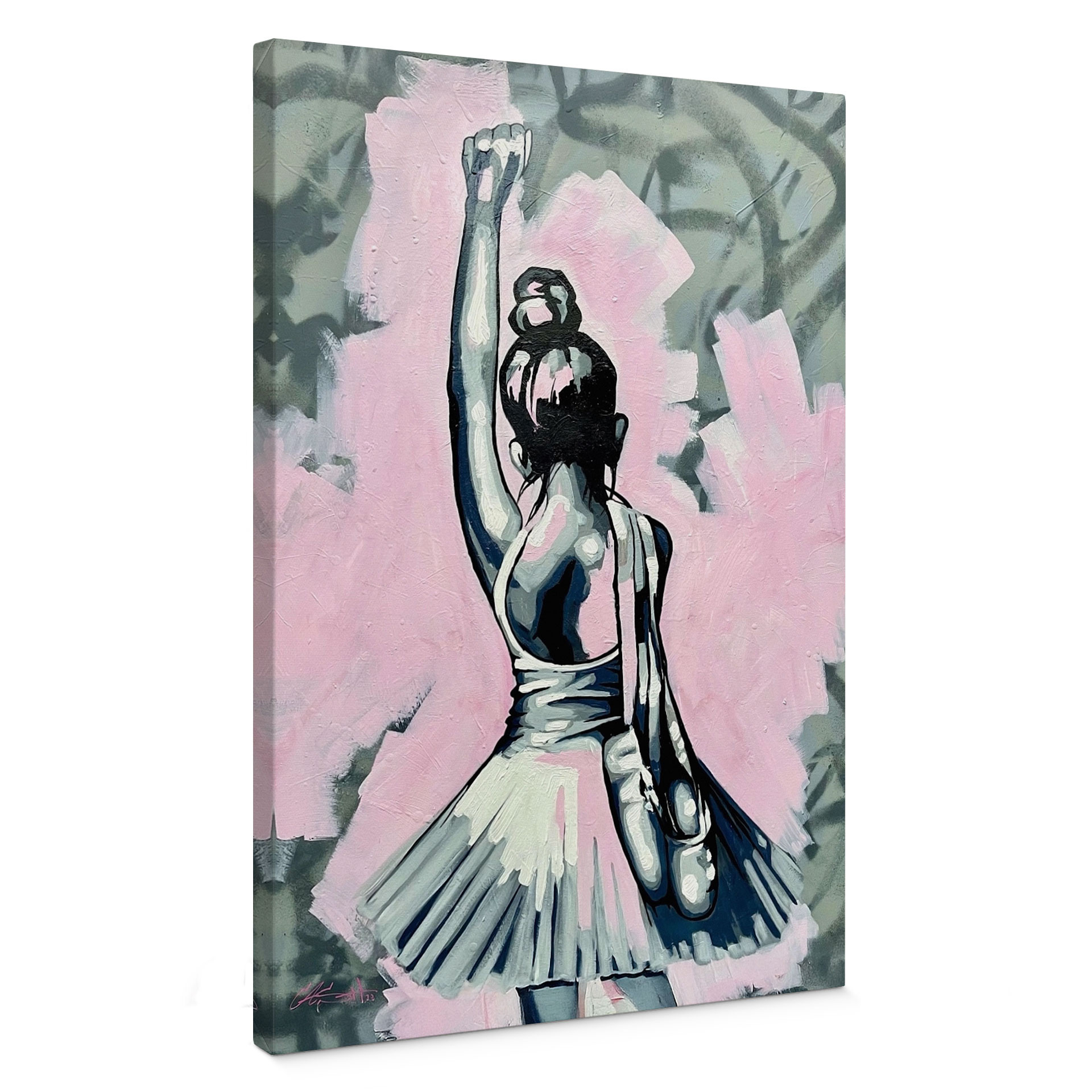 Stampa su tela Ballerina Forte Stile Street Art - Habib