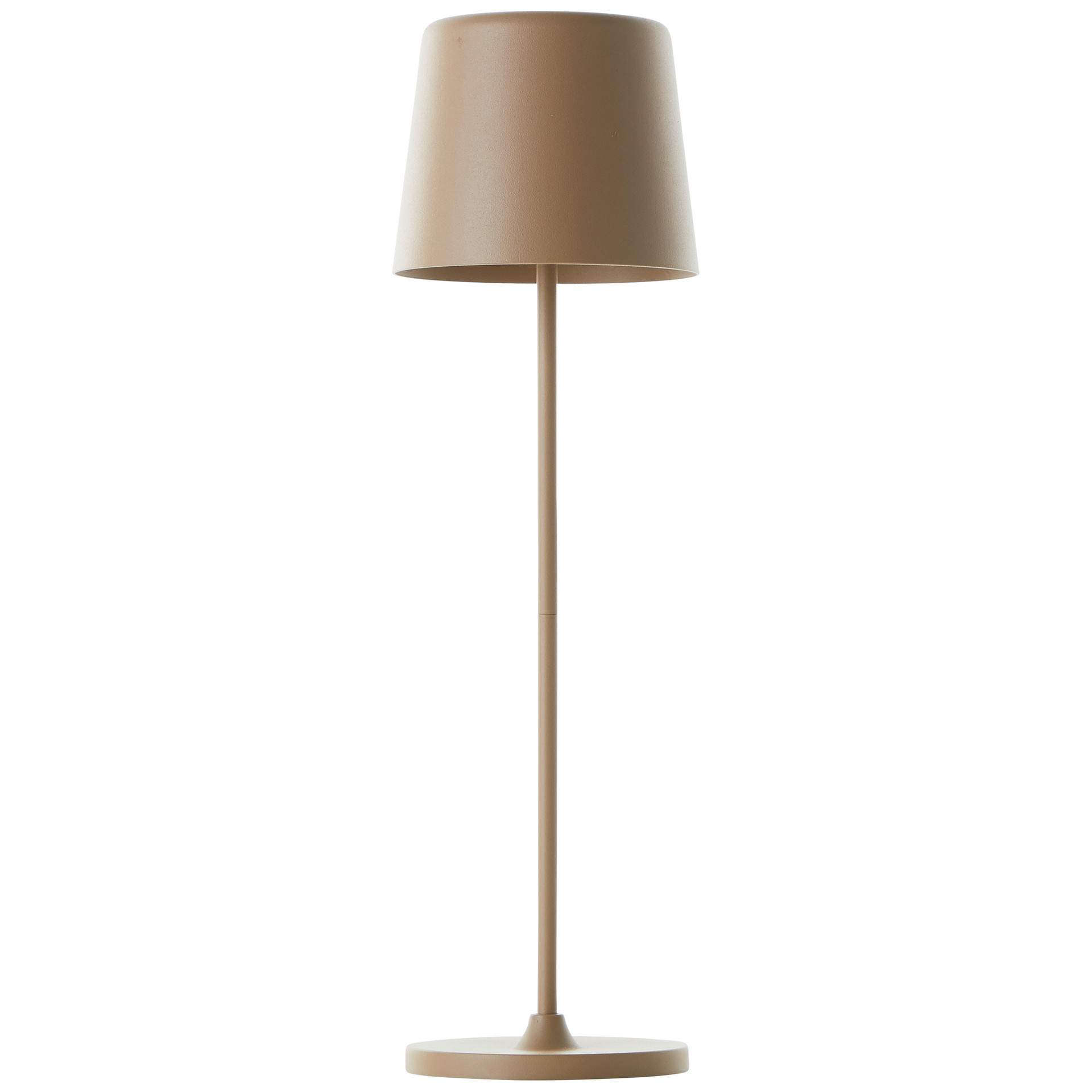 Tischleuchte Cosy, braun, 10 x 37 cm, Metall Beige Tischleuchte Outdoor