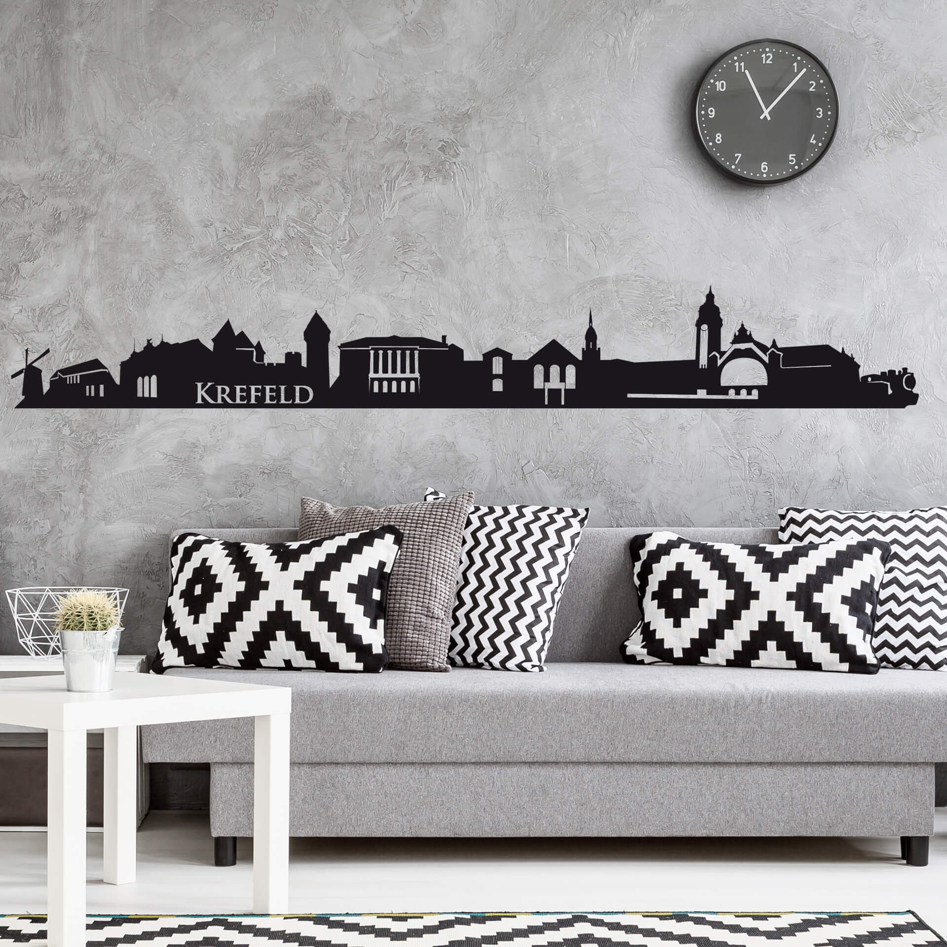 Wandtattoo Krefeld Skyline