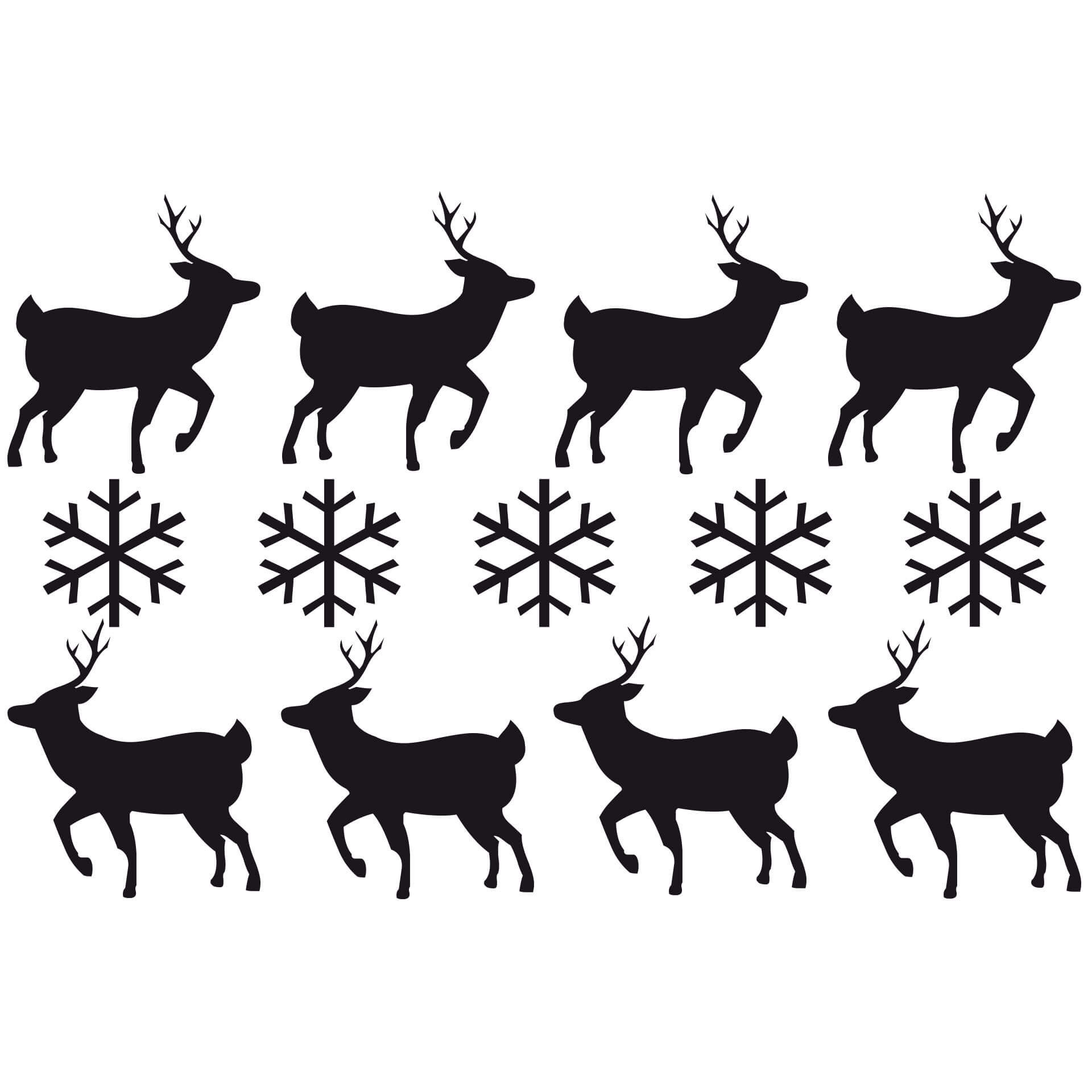 Wallsticker Rensdyr Sæt