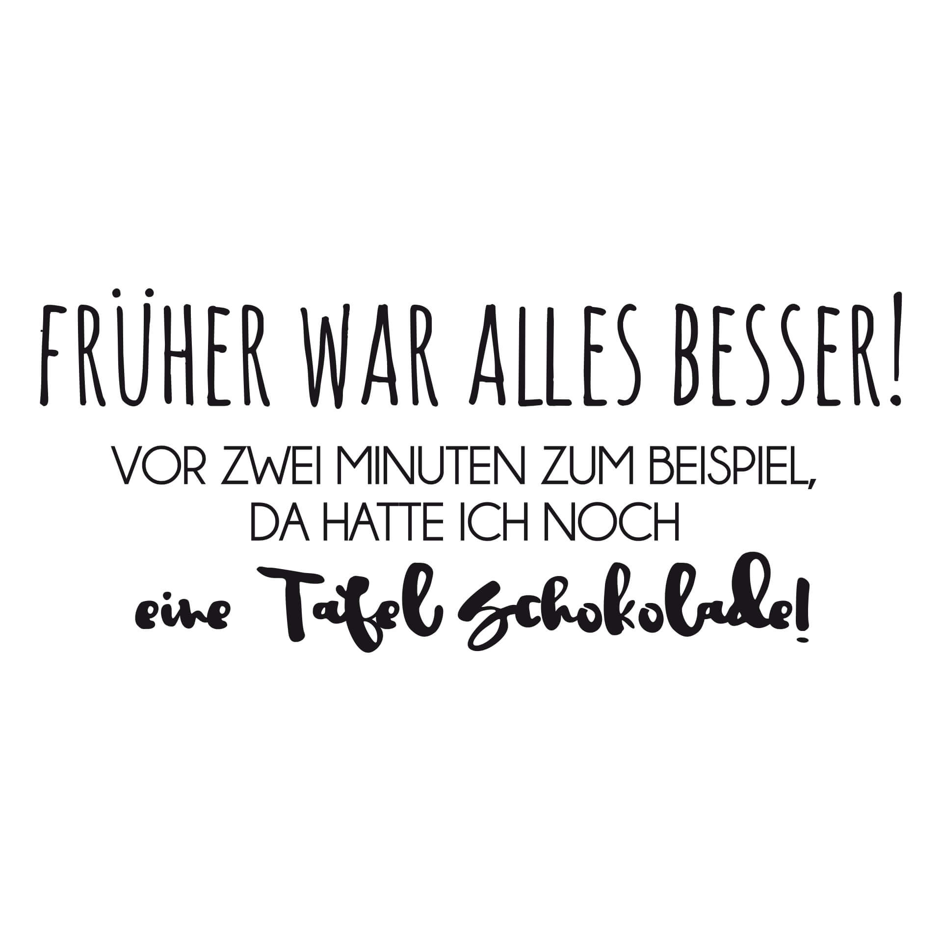 Wandtattoo Früher war alles besser...