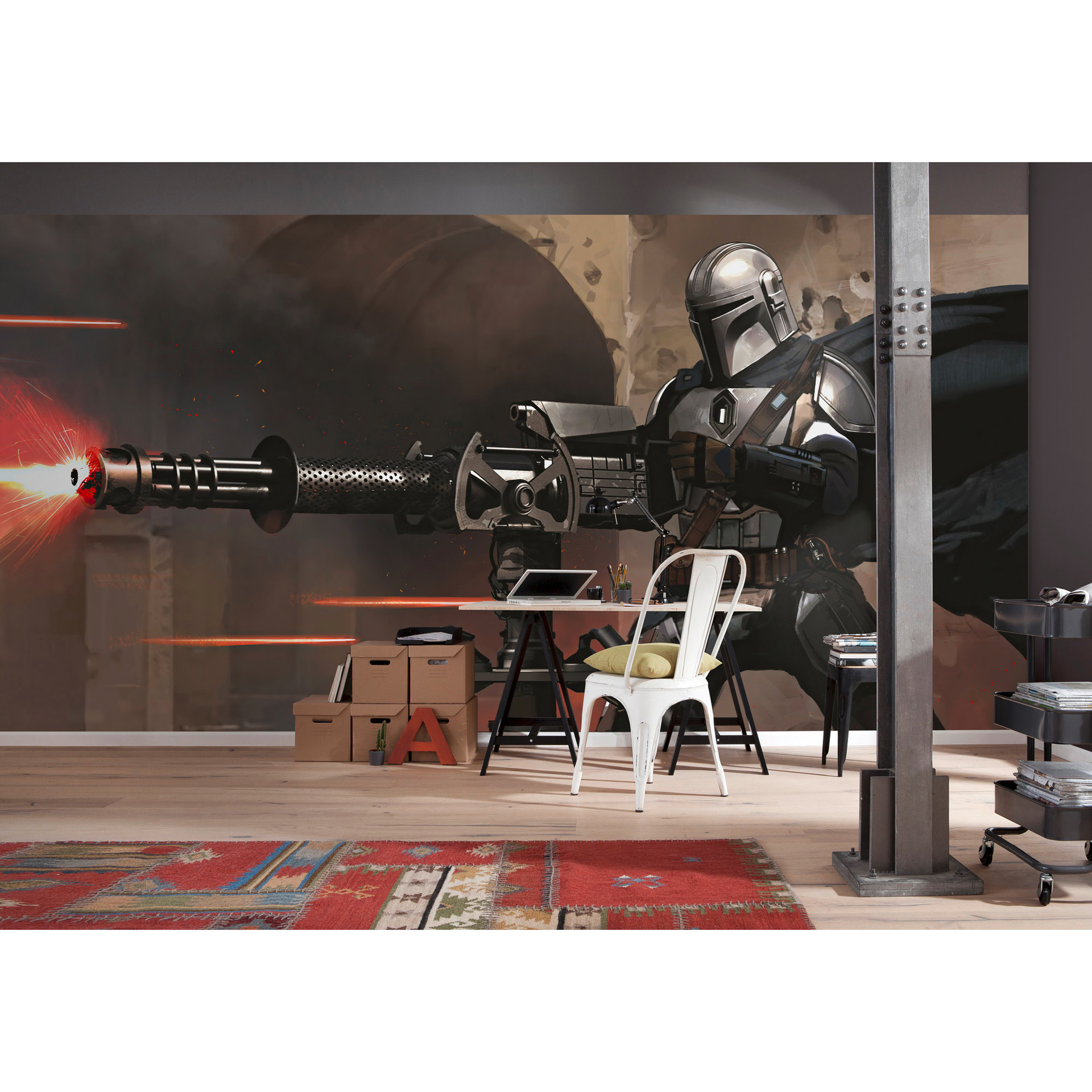 Vlies Fototapete - Star Wars The Mandalorian Blaster - 500 x 250 cm