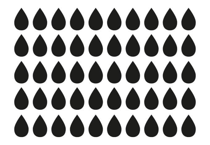 Sticker mural - Set gouttes (50 pièces)