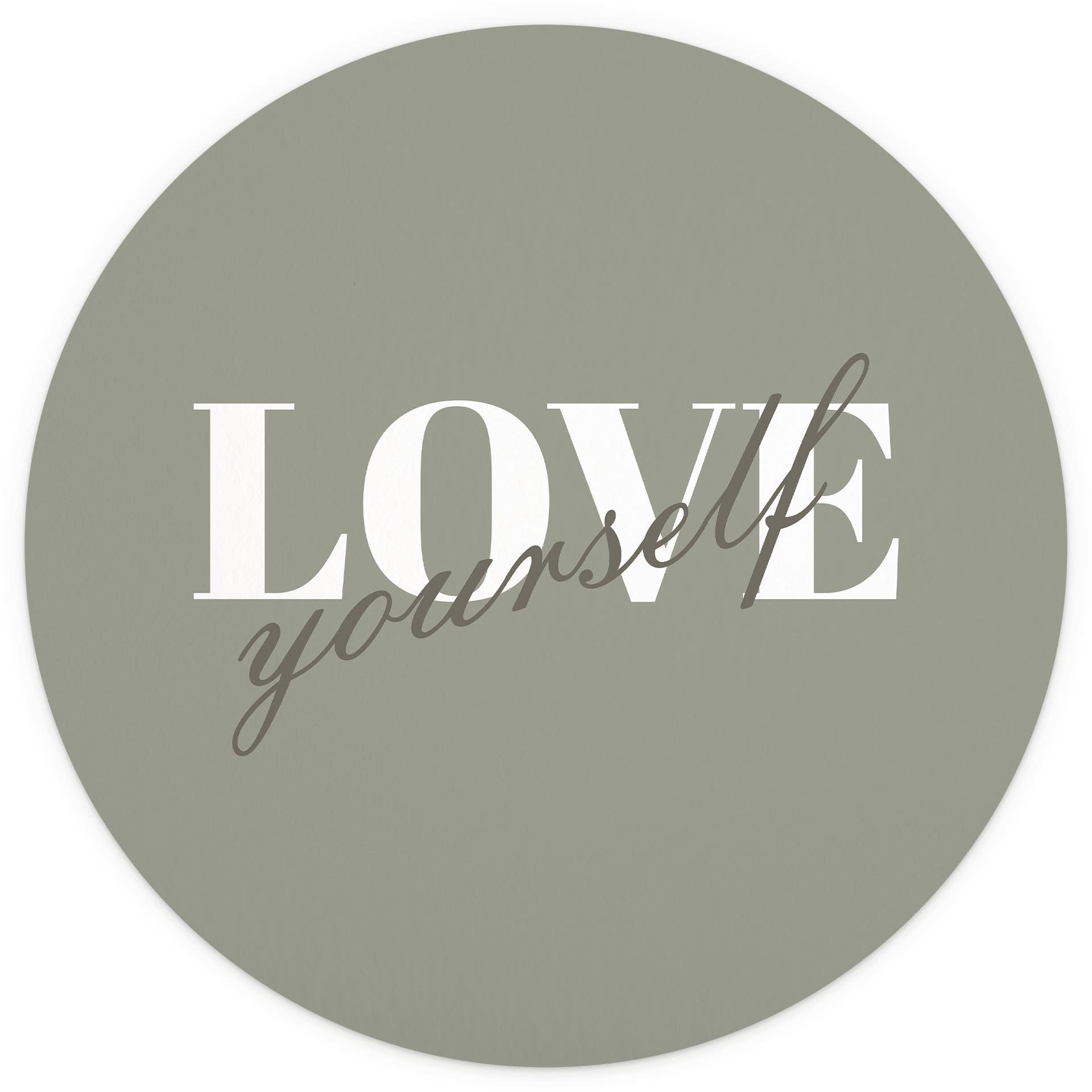 Behangcirkel Love yourself - vliesbehang/zelfklevend vliesbehang