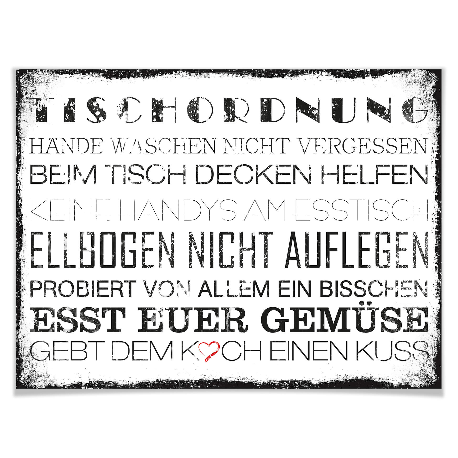 Poster Tischordnung