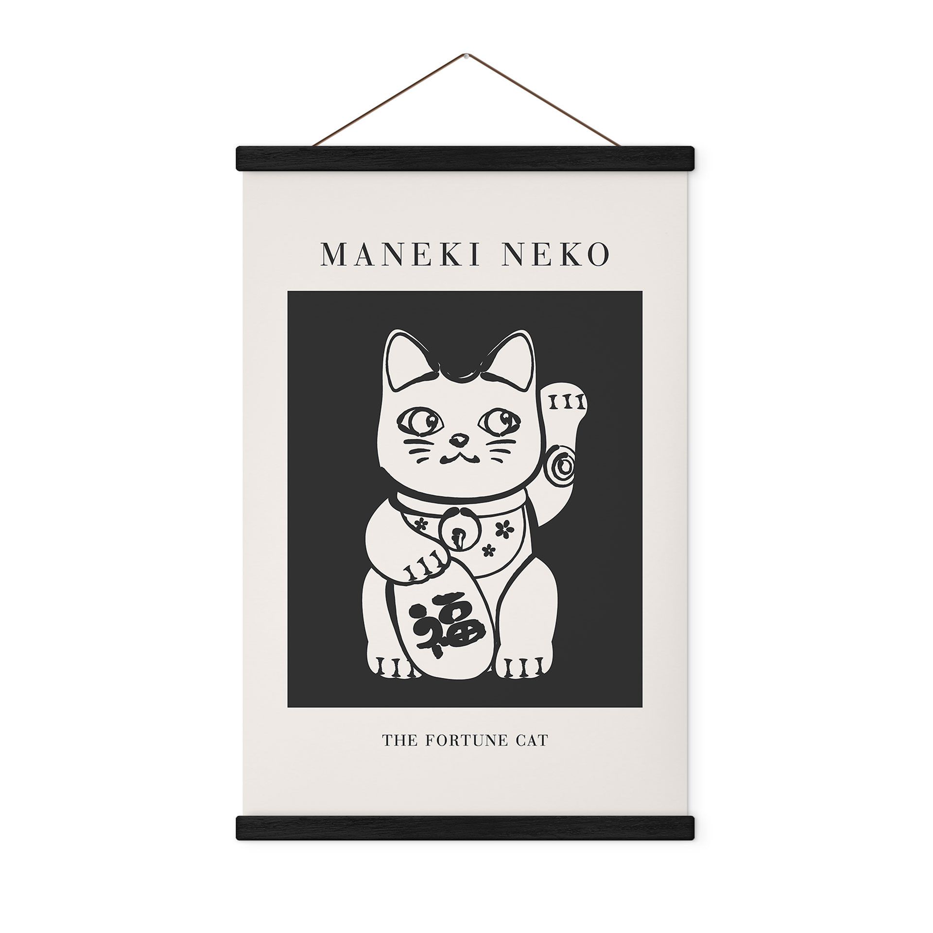 Obraz tkaniny Maneki Neko - Szczęśliwy kot - KsanaKalpa