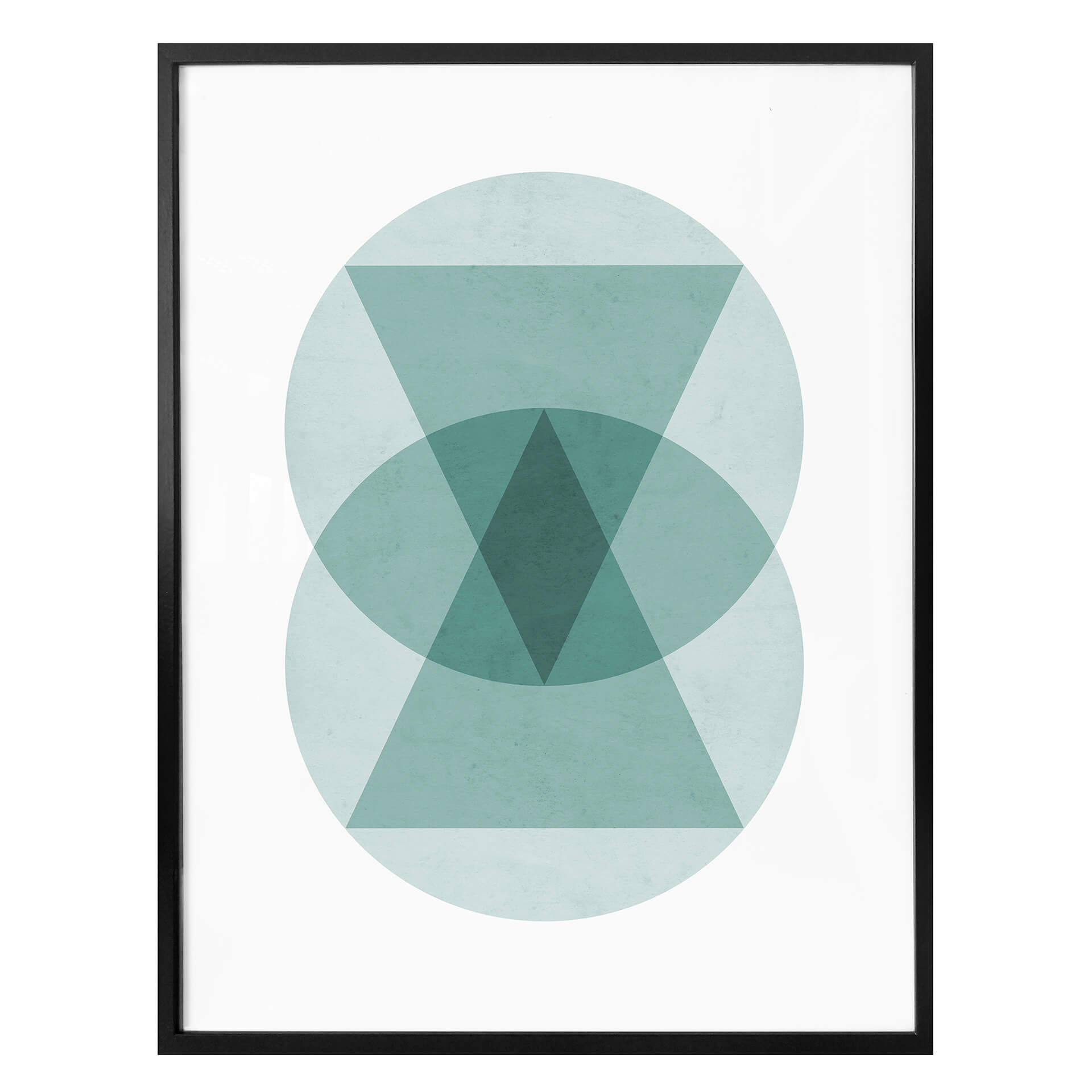 Poster Nouveauprints - Cercles et triangles aqua