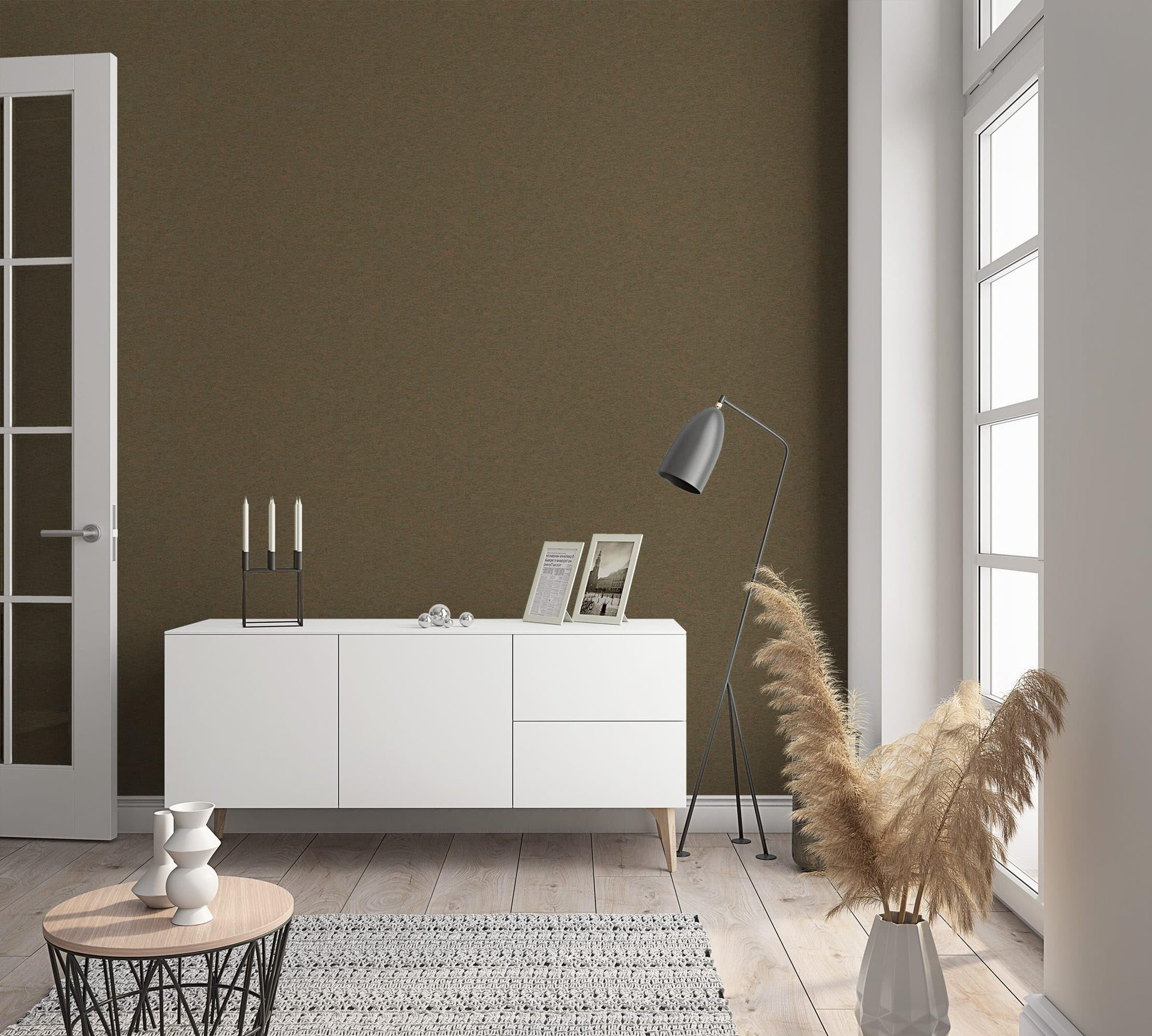Vliestapete Struktur Modern, Shabby Chic, Designerwelten in Grün
