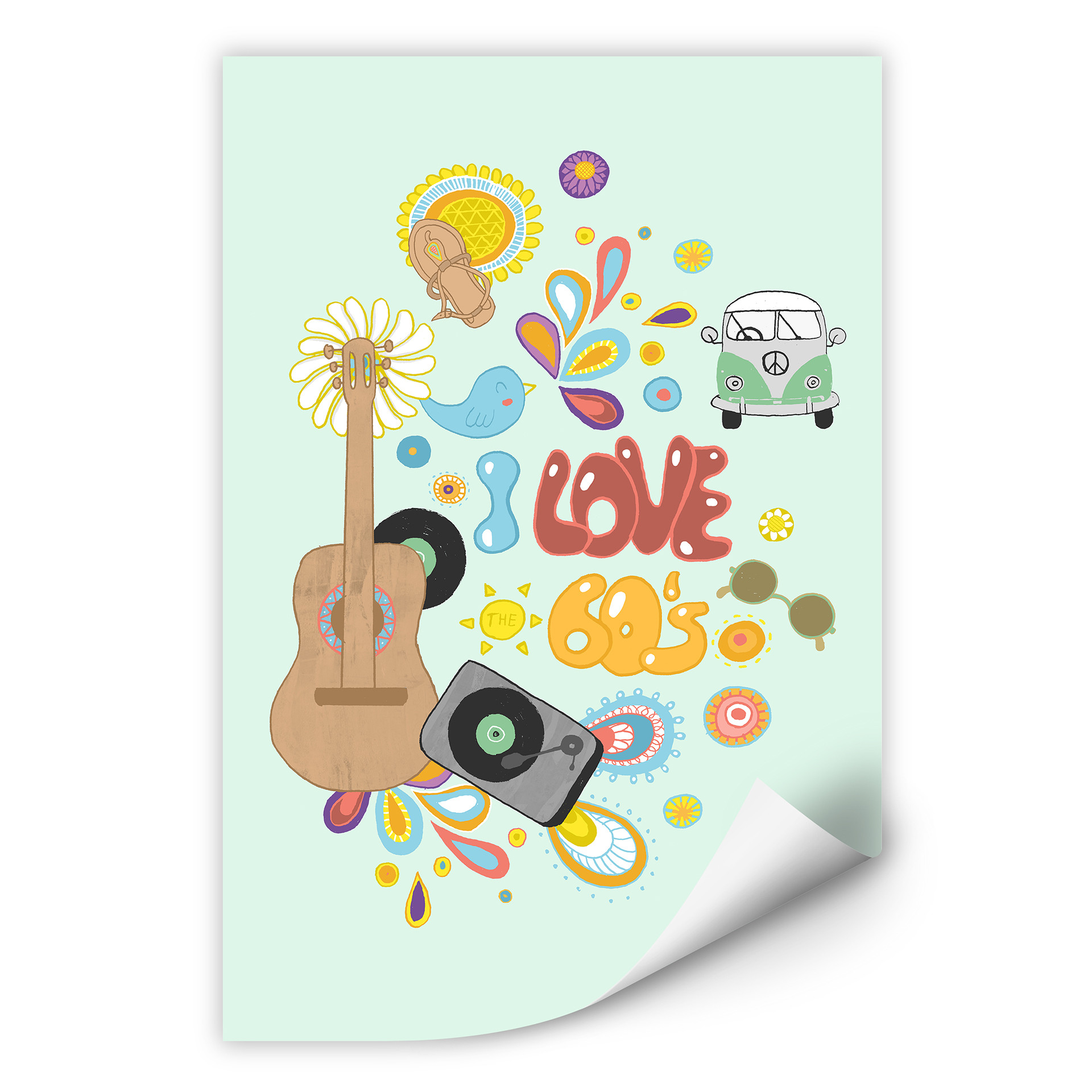 Wallprint - Loske - I love the 60s