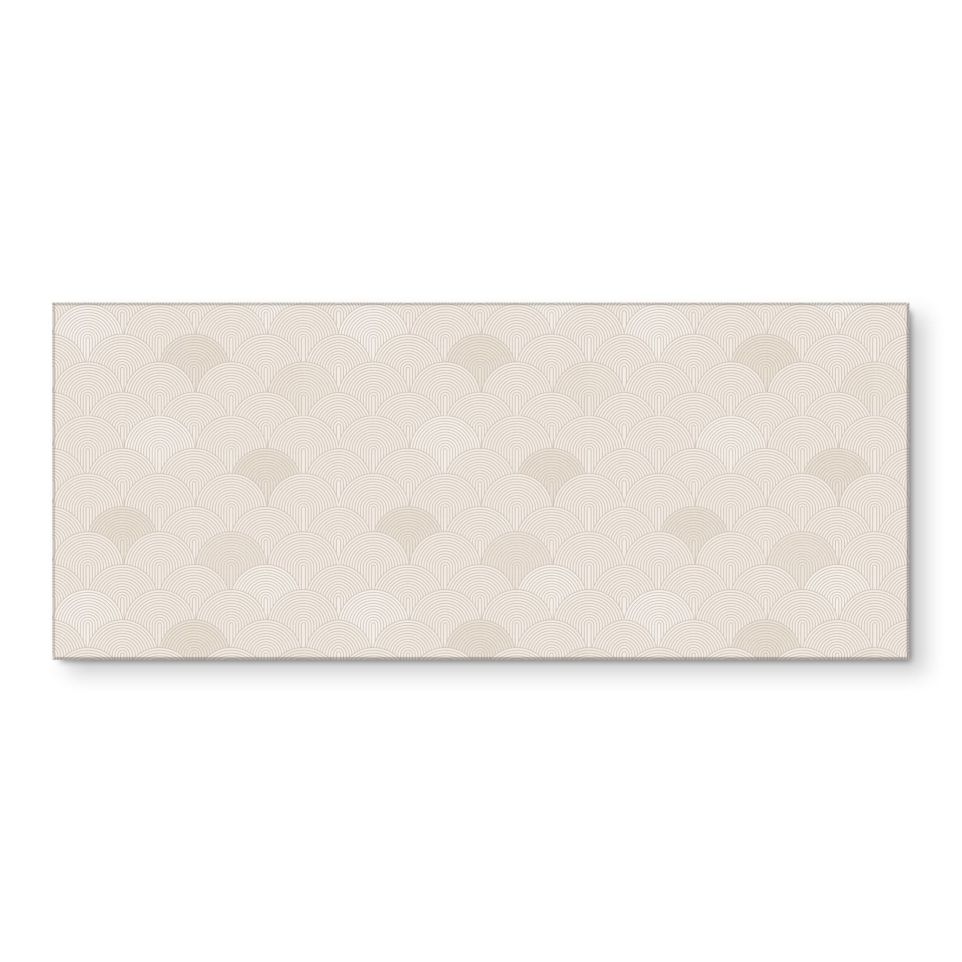 Stænkplade til køkken Abstrakte halvcirkler i blød beige - Udtrækkelig - Bloomery Decor