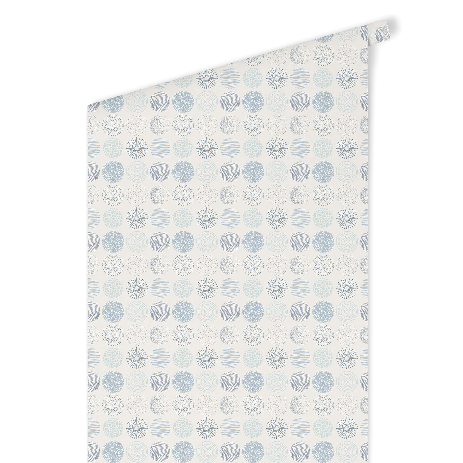 Patroonbehang – Abstracte Cirkels 01 – blauw