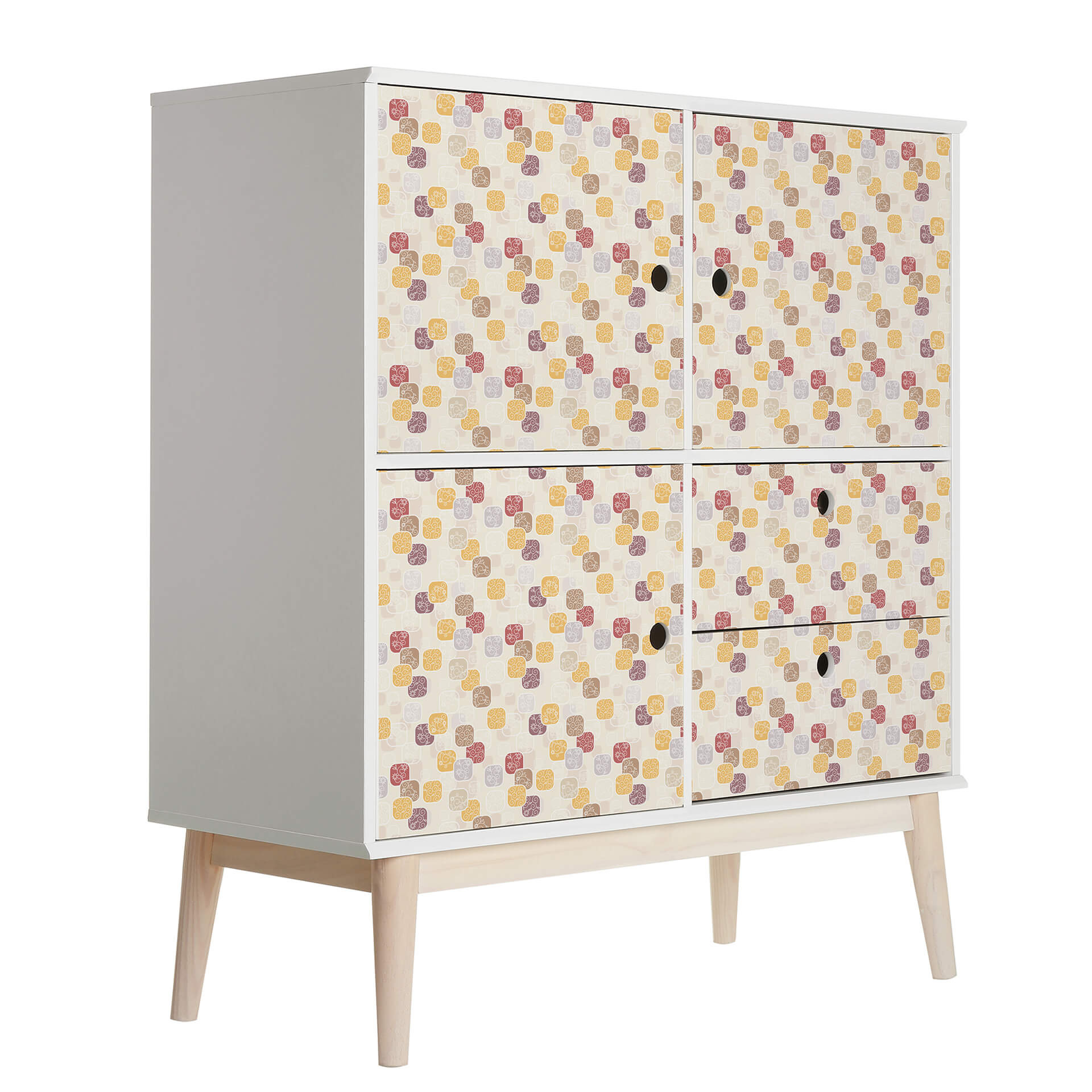 Okleiny meblowe, folia dekoracyjna - do wycierania - Retro Squares