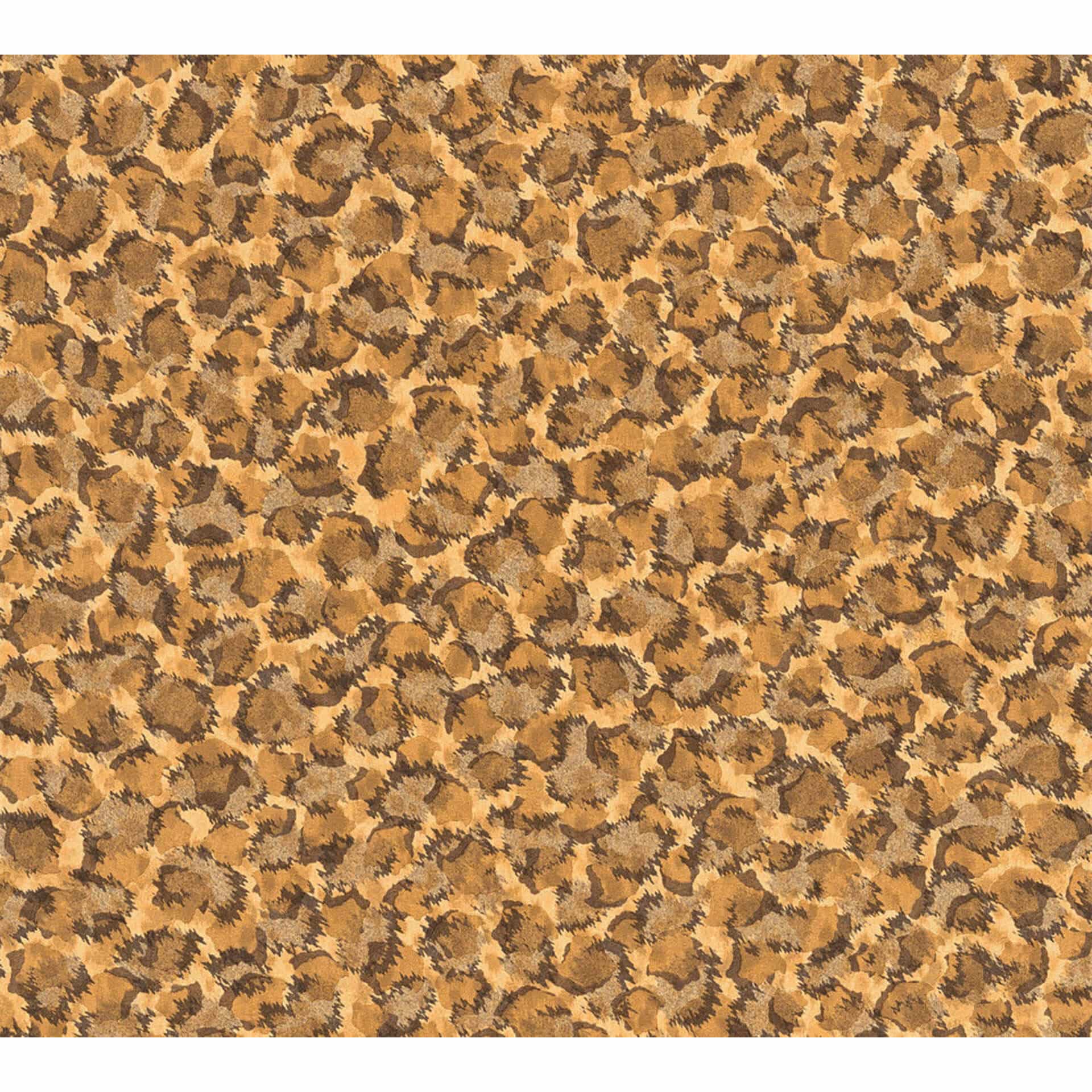 Versace fleecetapet Vasmara leopardtapet brun, orange, bronze