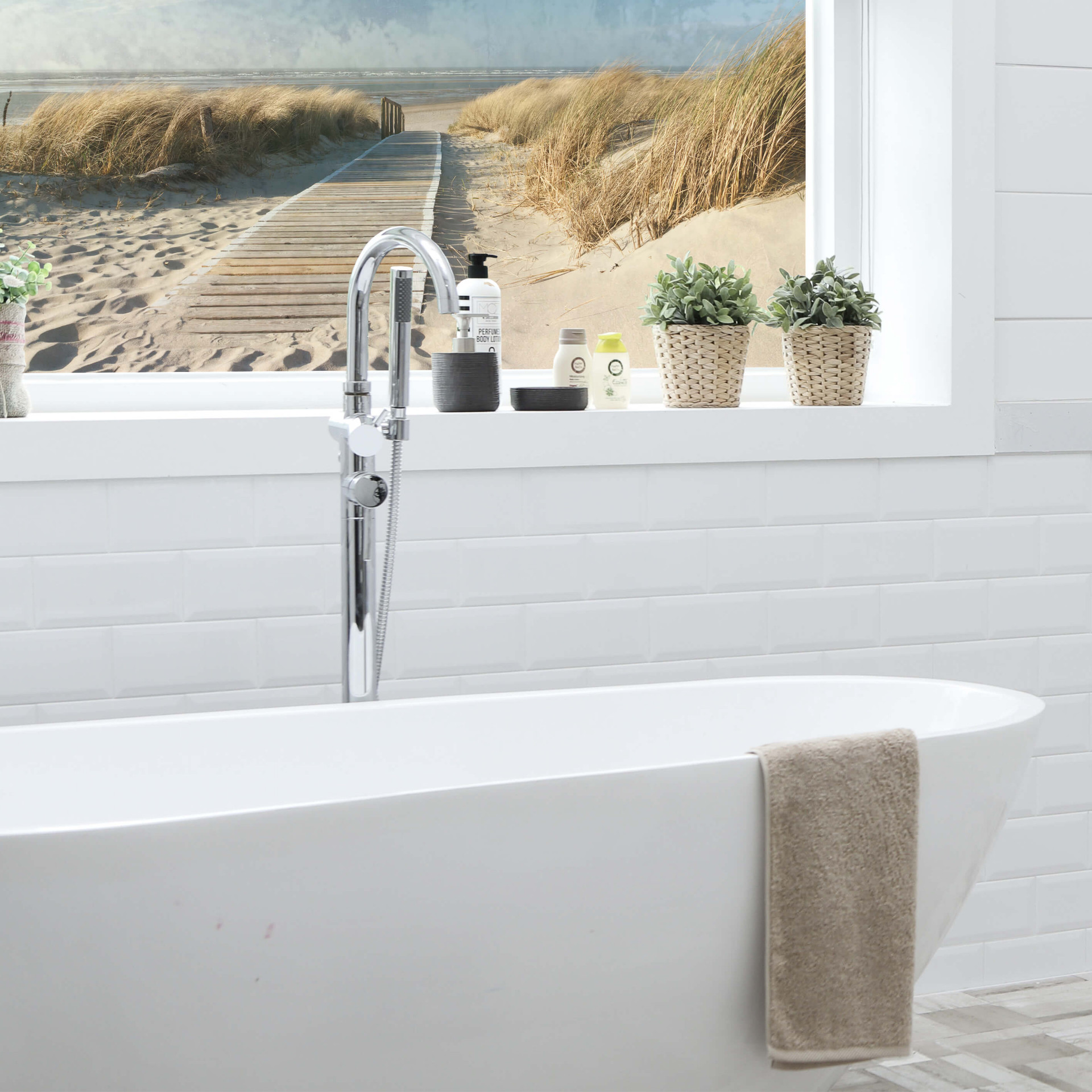 Raamfolie – naar het strand