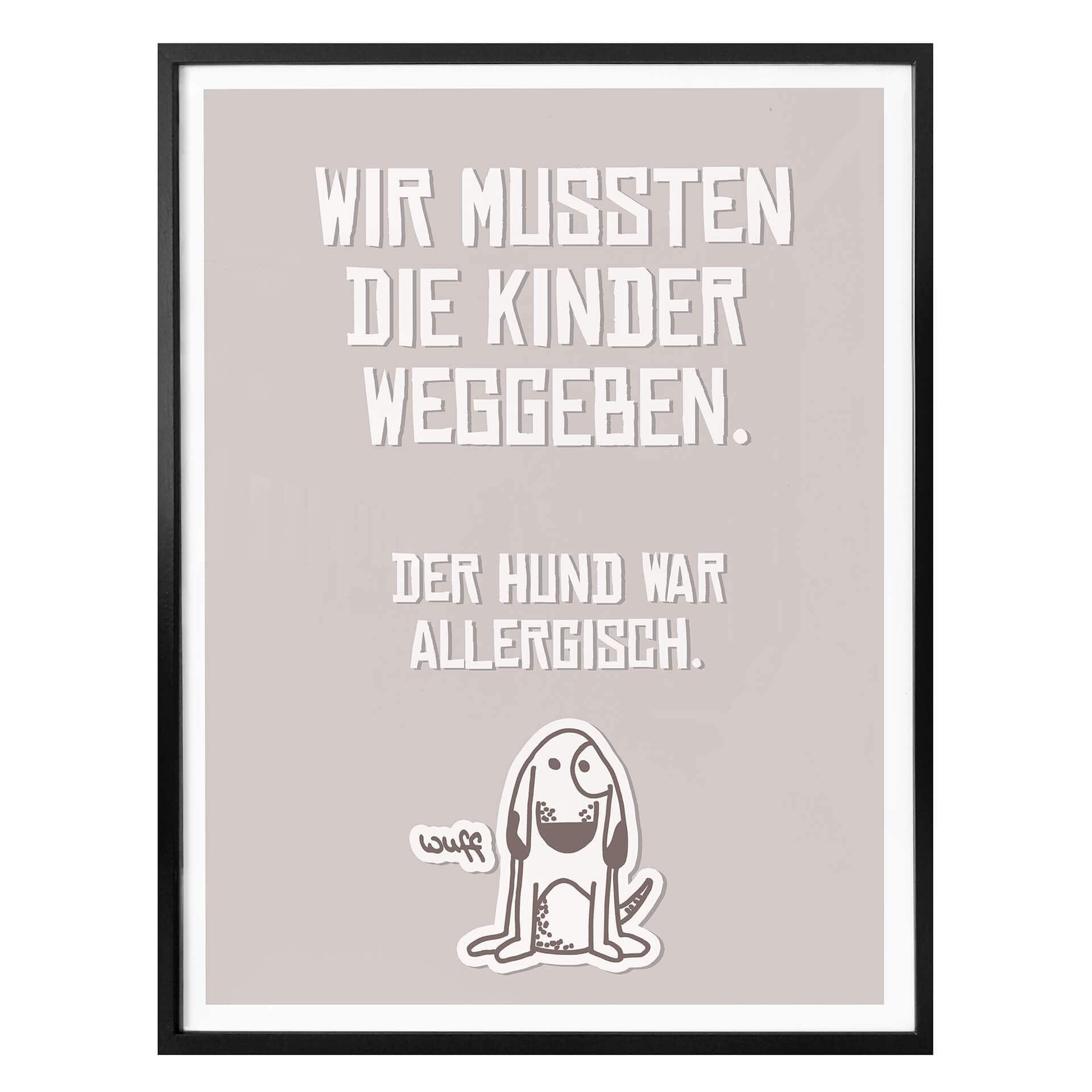 Poster Wir mussten die Kinder weggeben - Hund