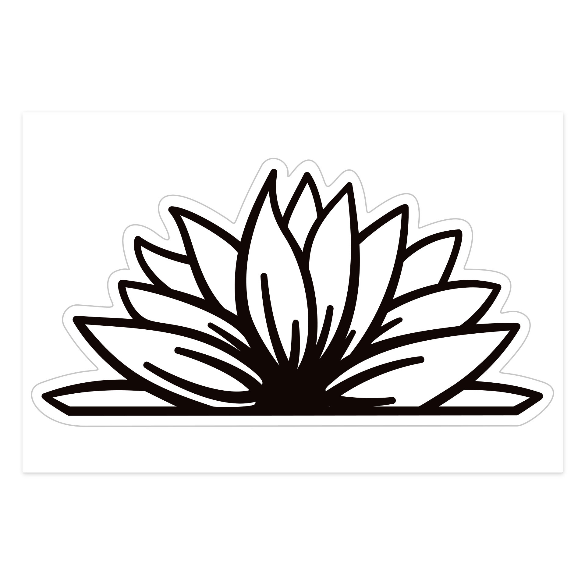 Spiegelsticker, Dekorativer Sticker Halbe Blume