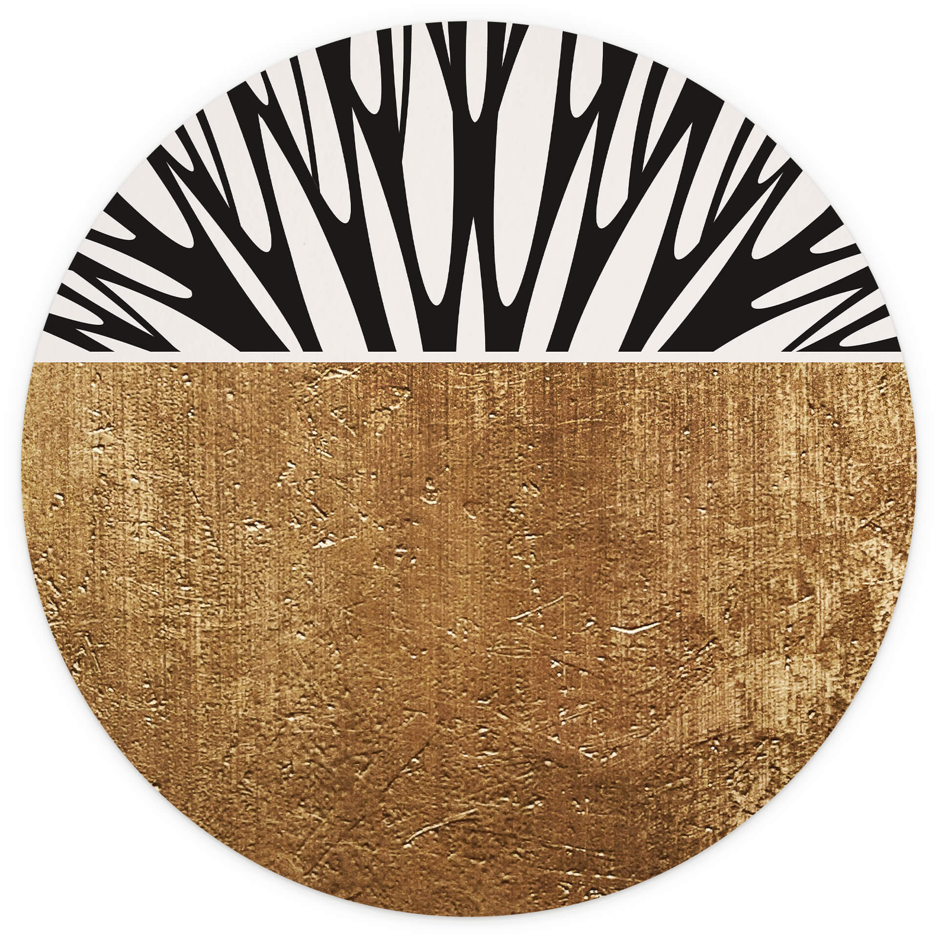 Behangcirkel Kubistika - Tree of Life - goud - vliesbehang/zelfklevend vliesbehang