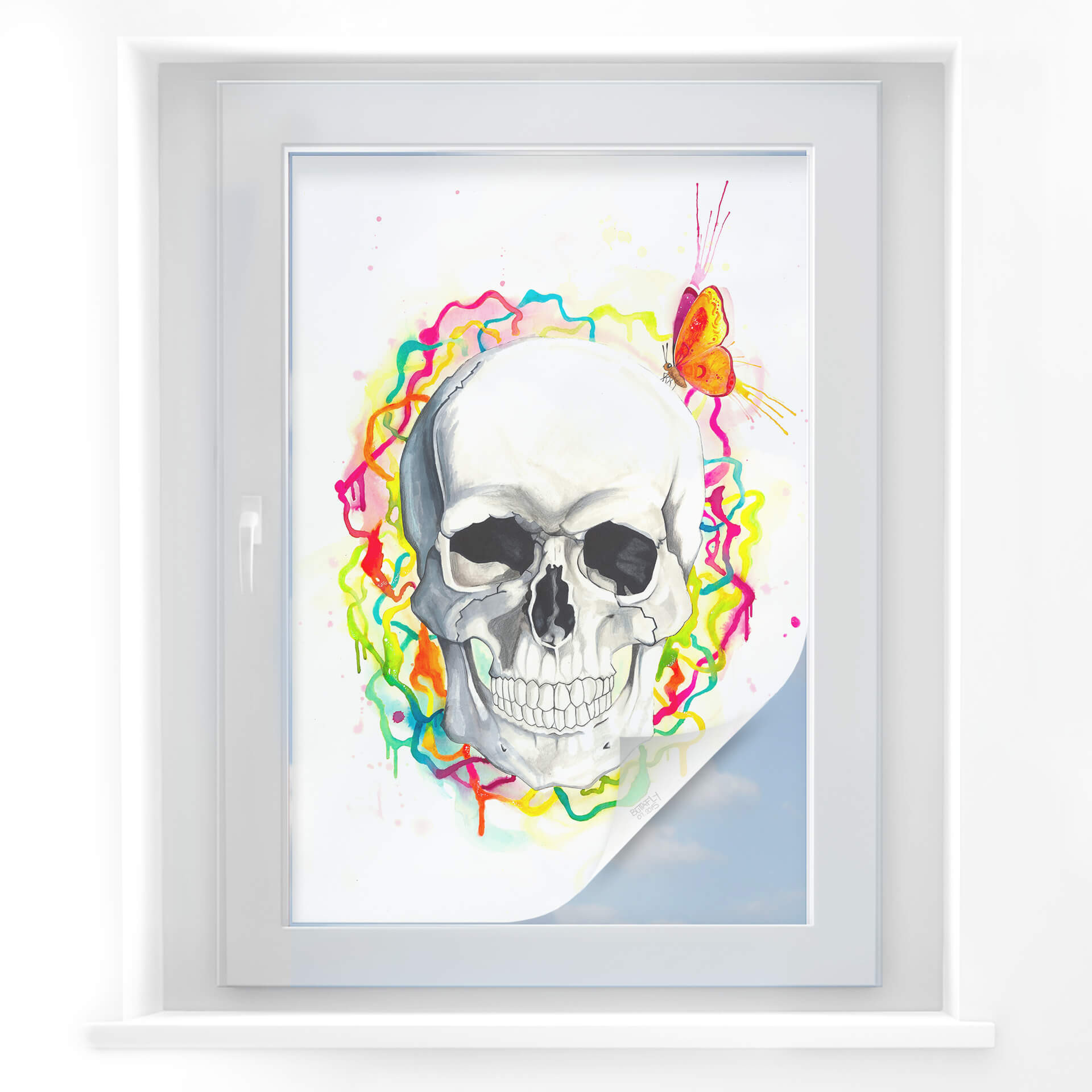 Raamfolie Buttafly – Skull