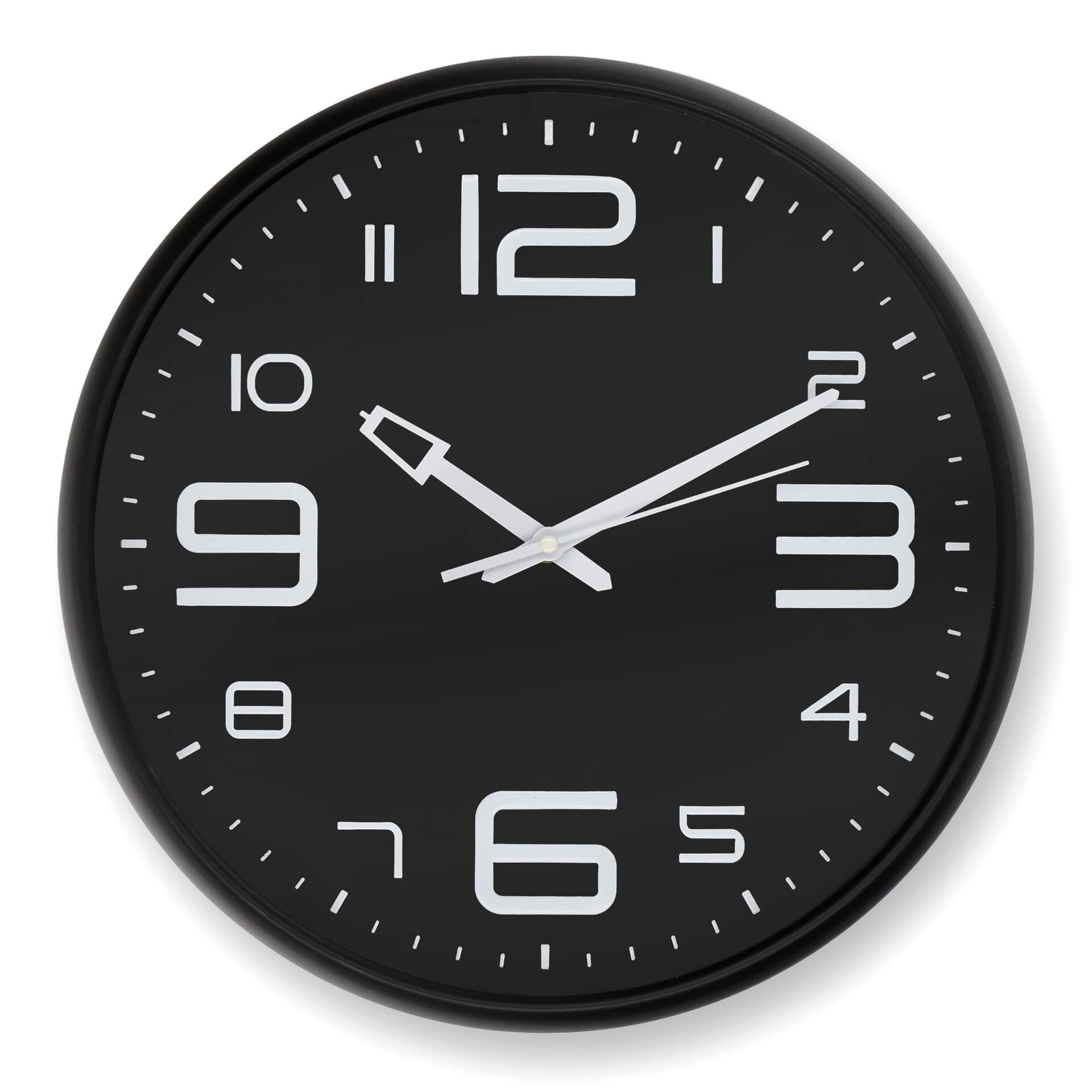 Moderne Schwarze Wanduhr - Rund Ø39 cm