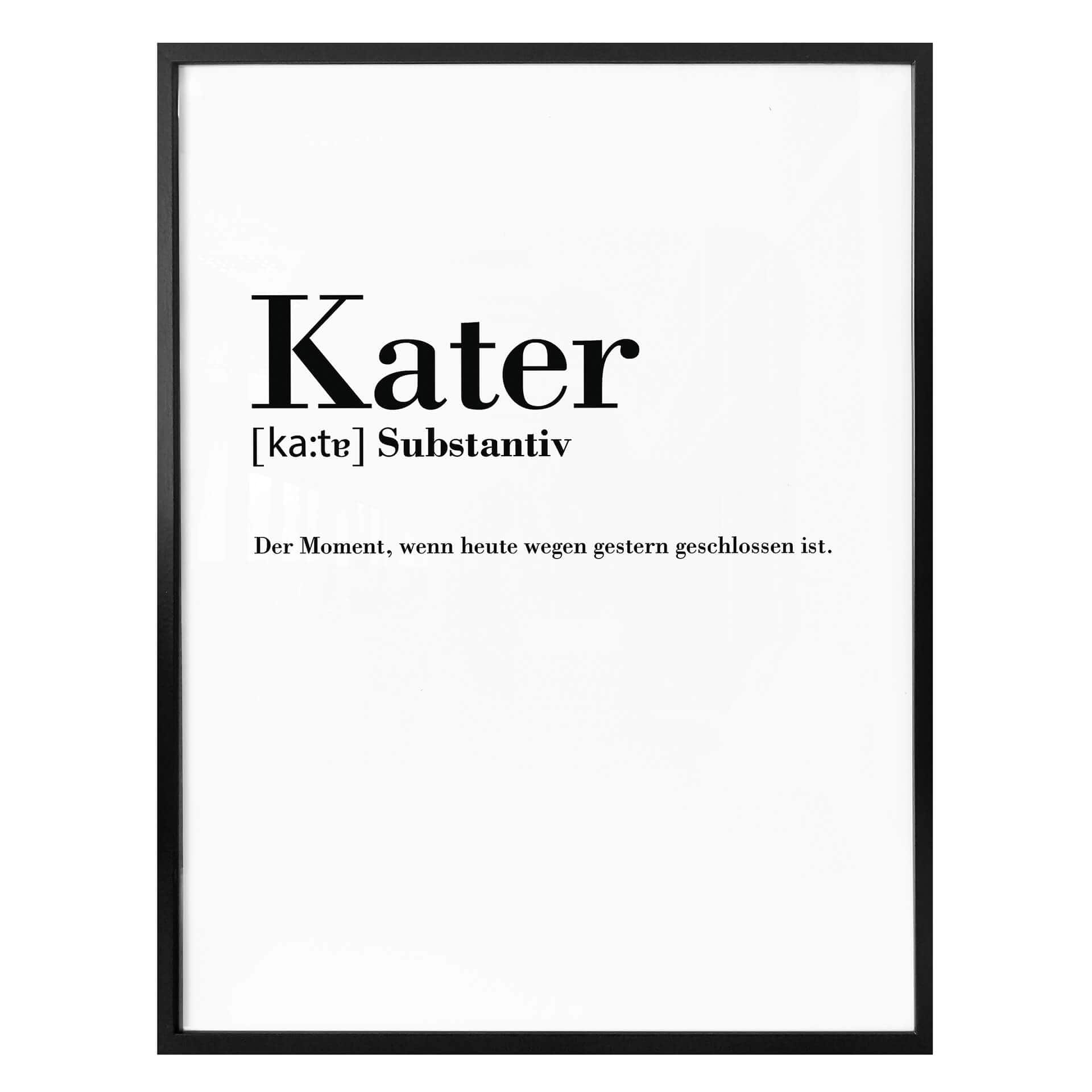 Poster Grammatik - Kater