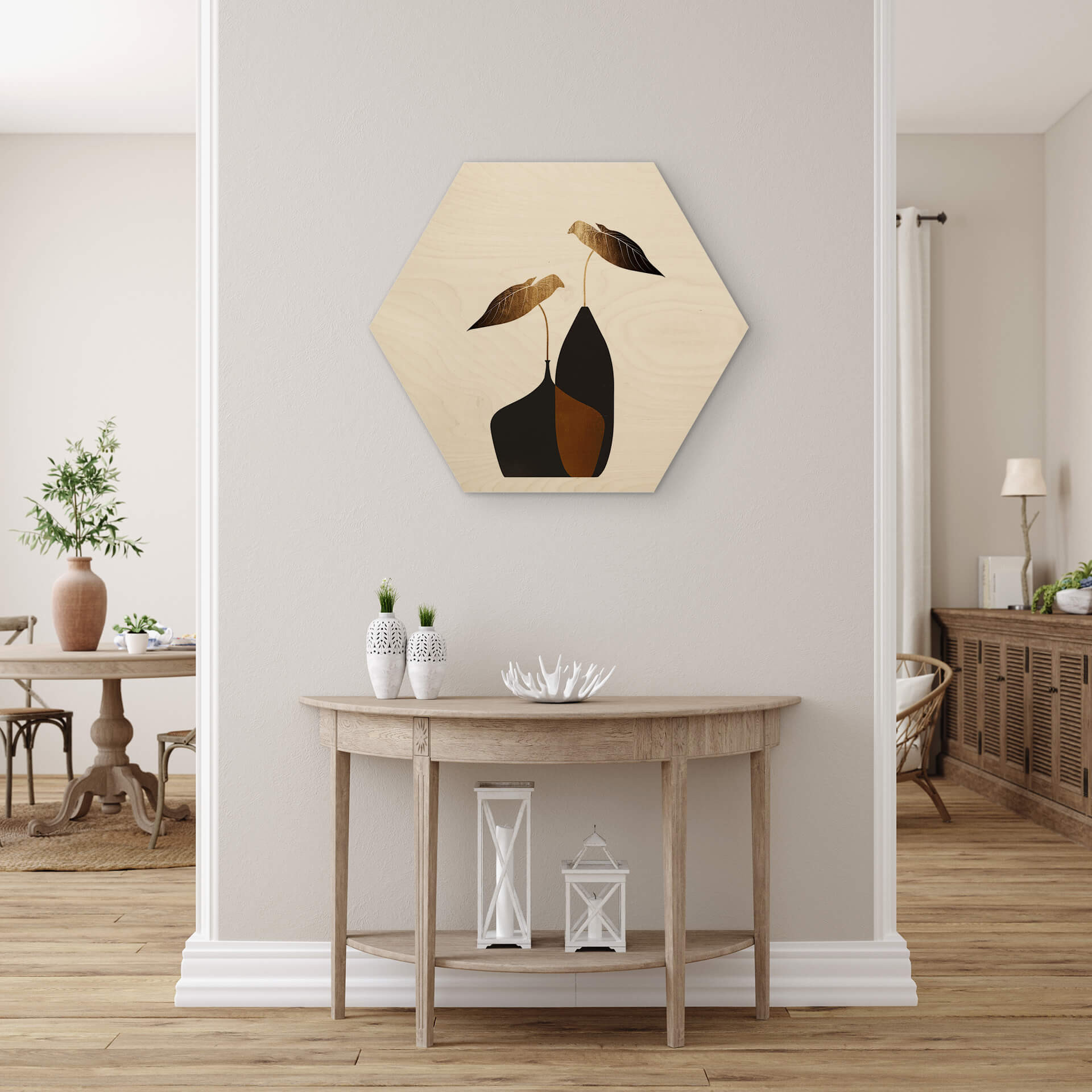 Hexagone - Bois Kubistika - Bouquet scandinave