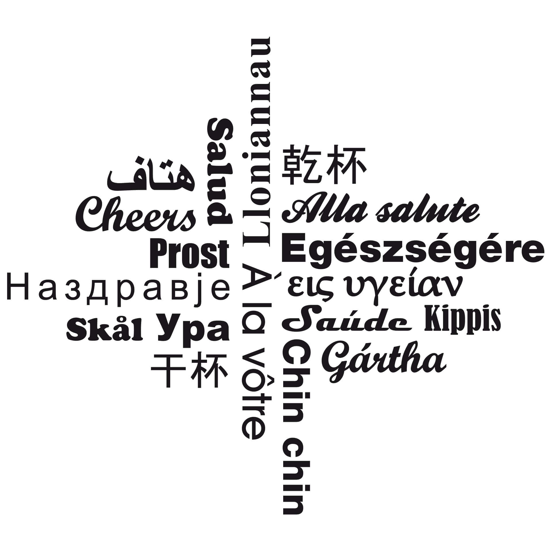 Wallsticker Skål Multikulturelt