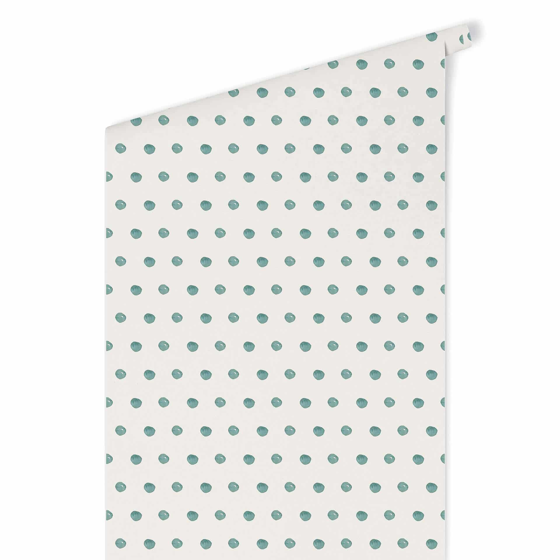 Patroonbehang – Aquarel Dots 02 – turquoise