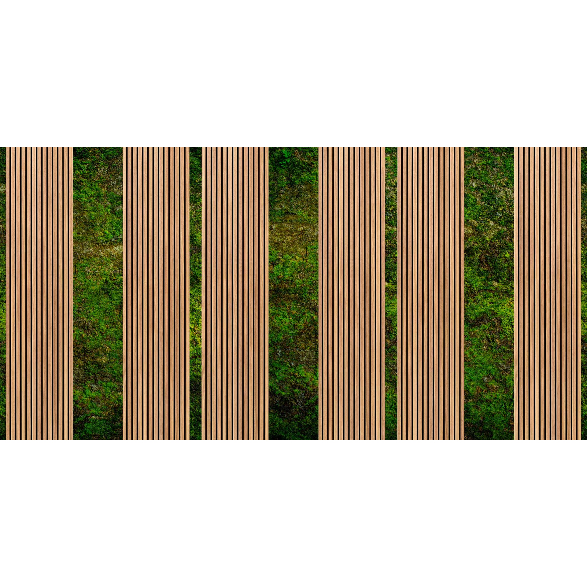 Mos en houtlook fotobehang groen & bruin - vliesbehang natuur design
