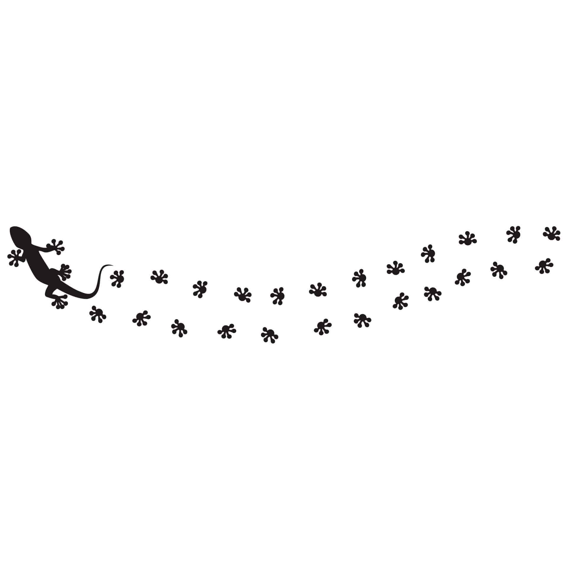 Wallsticker Gekko fodspor