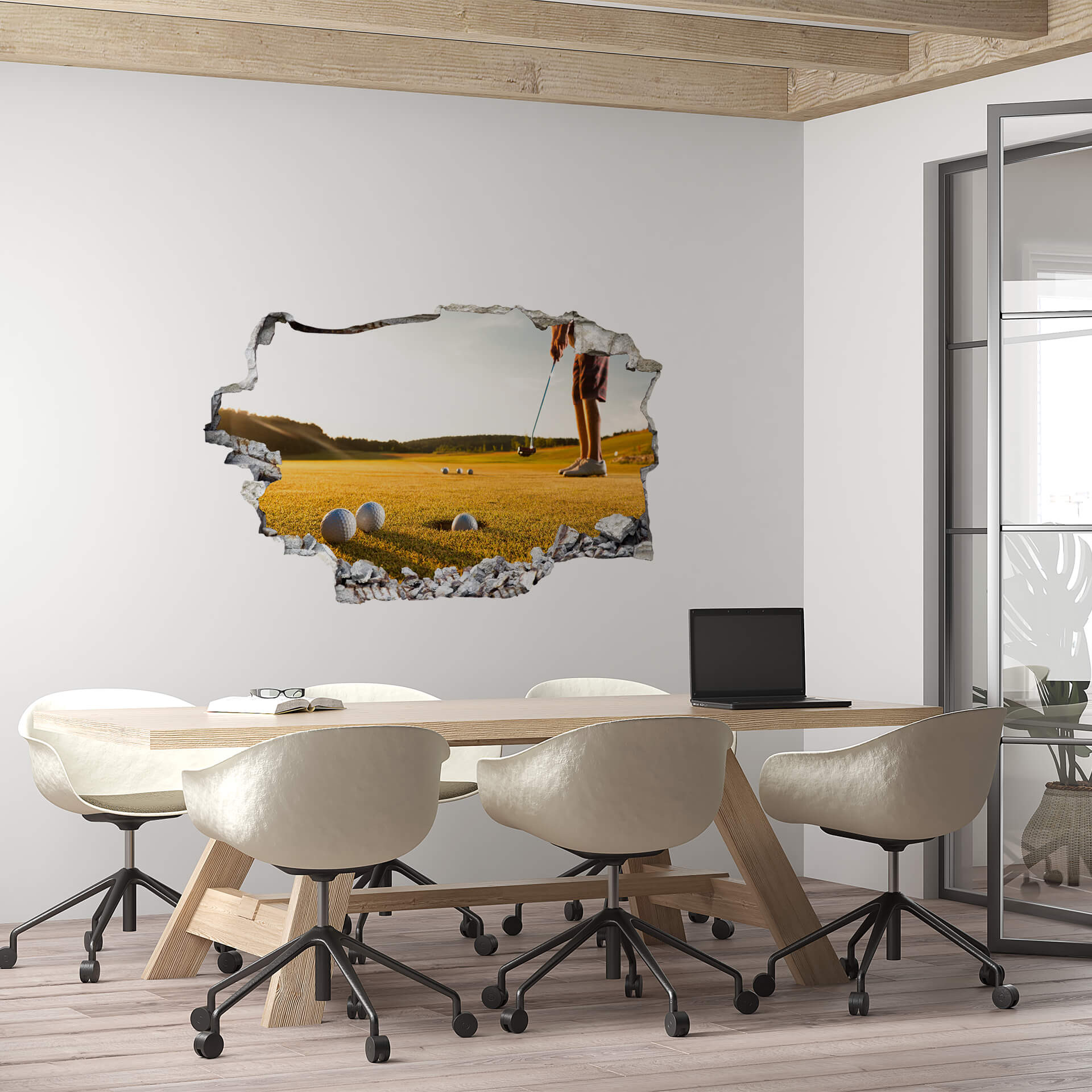 3D Wallsticker På golfbanen