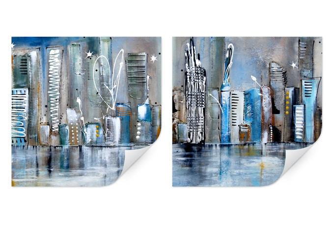 Wallprint W - Fedrau - Skyline (2-teilig)