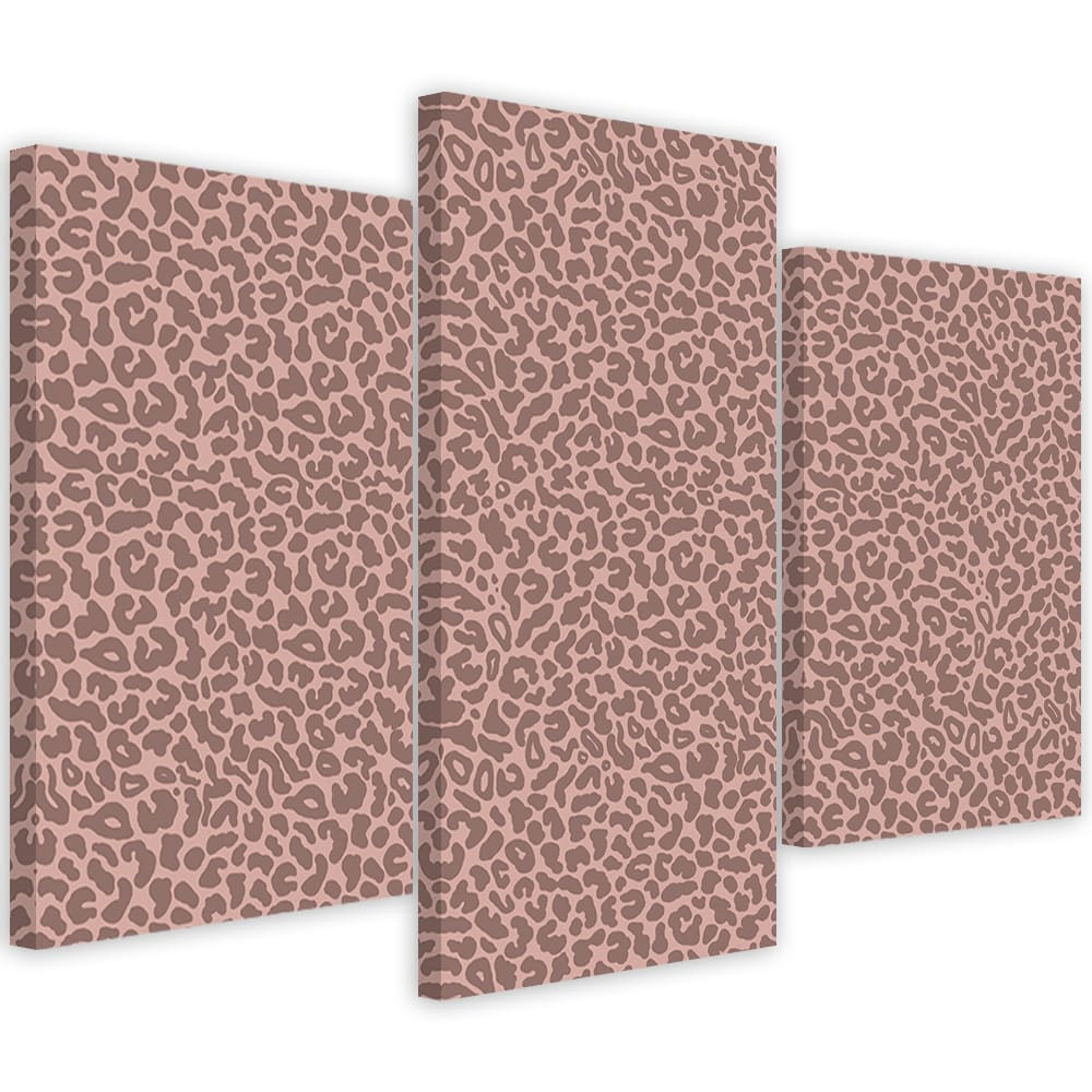 3 stykke lærredsprint, Leopard Leopard Pels Patches Mønster