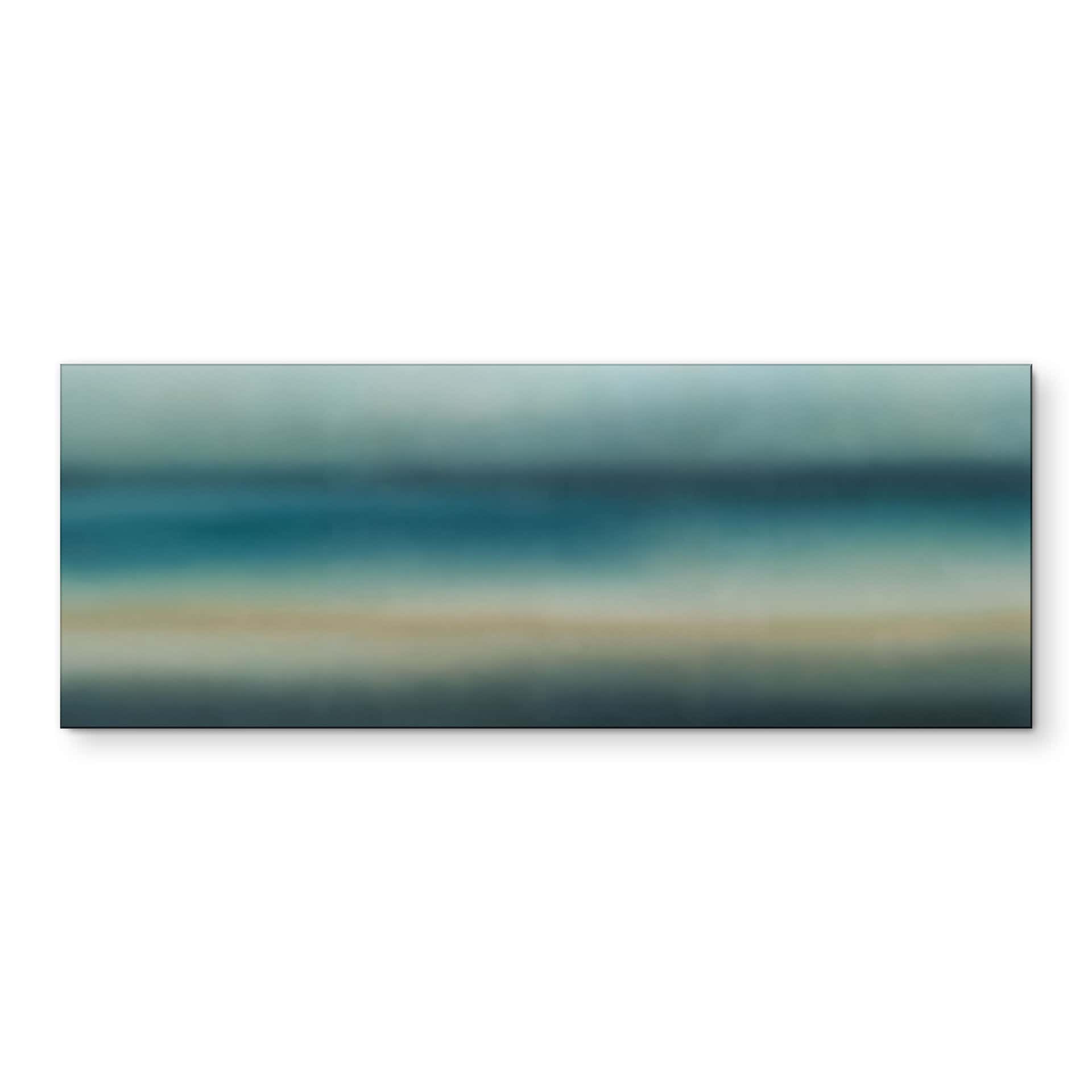 Wandbild Rotko Blush - Türkiser Horizont - Sir Edward x Grigory Gladarev - Alu-Dibond Panorama