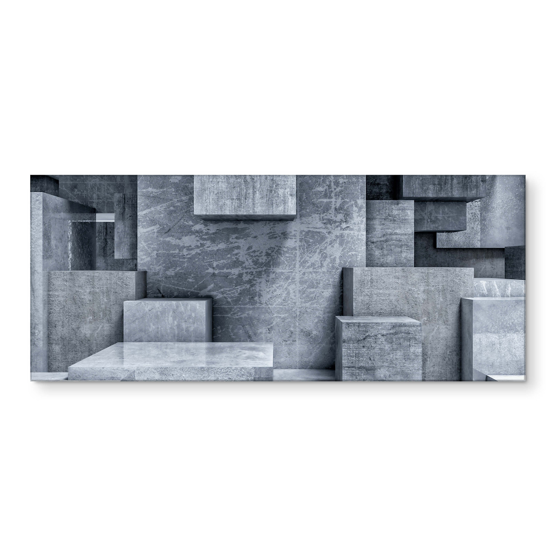 Küchenrückwand 3D Betonblöcke