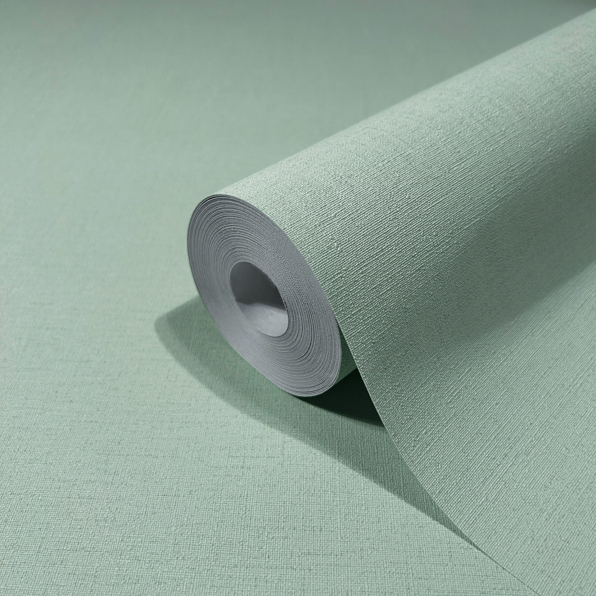 non-woven tapet grøn tekstiloptik til stue soveværelse kontor marburg tapet