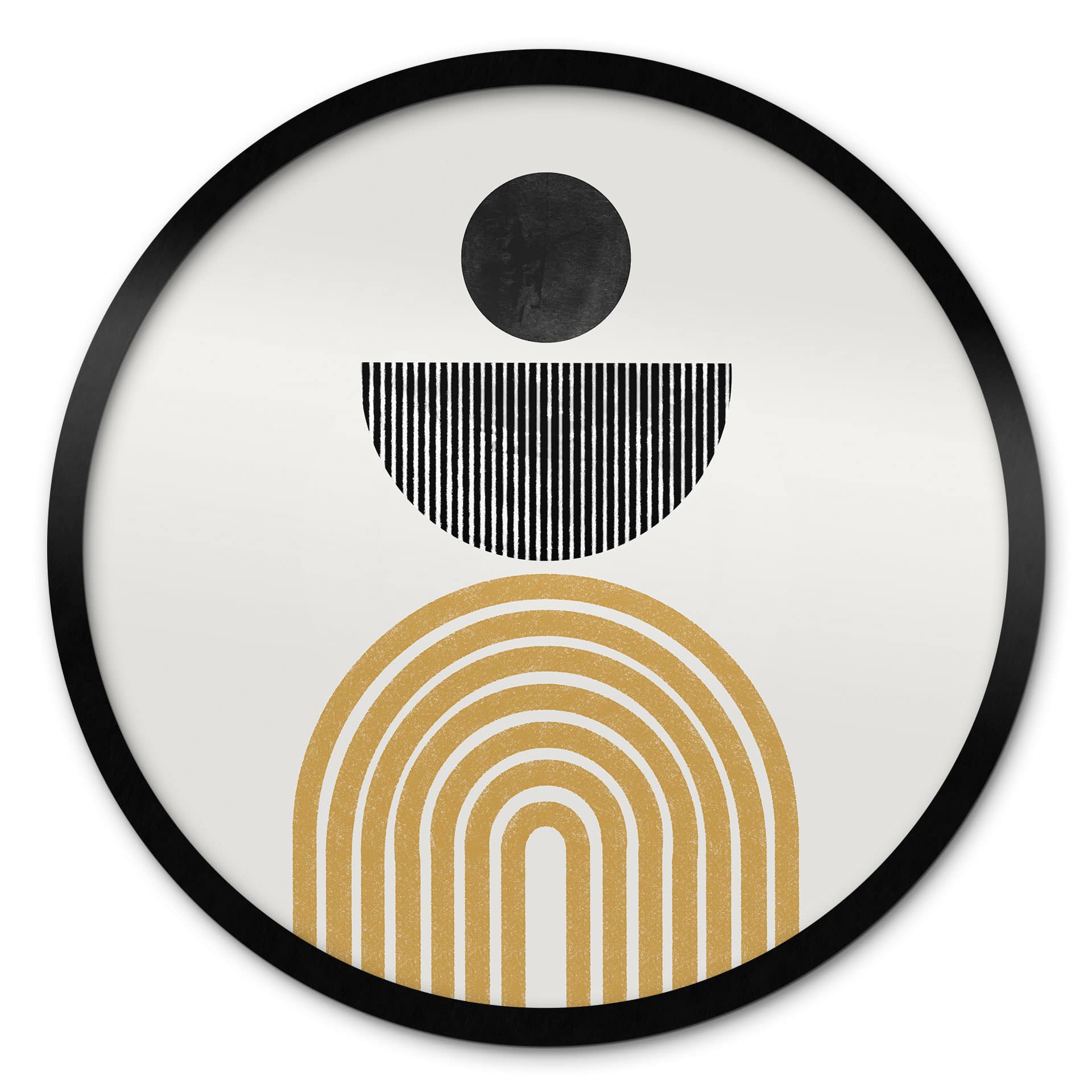 Poster Composition abstraite avec cercle et demi-arc - The Miuus Studio