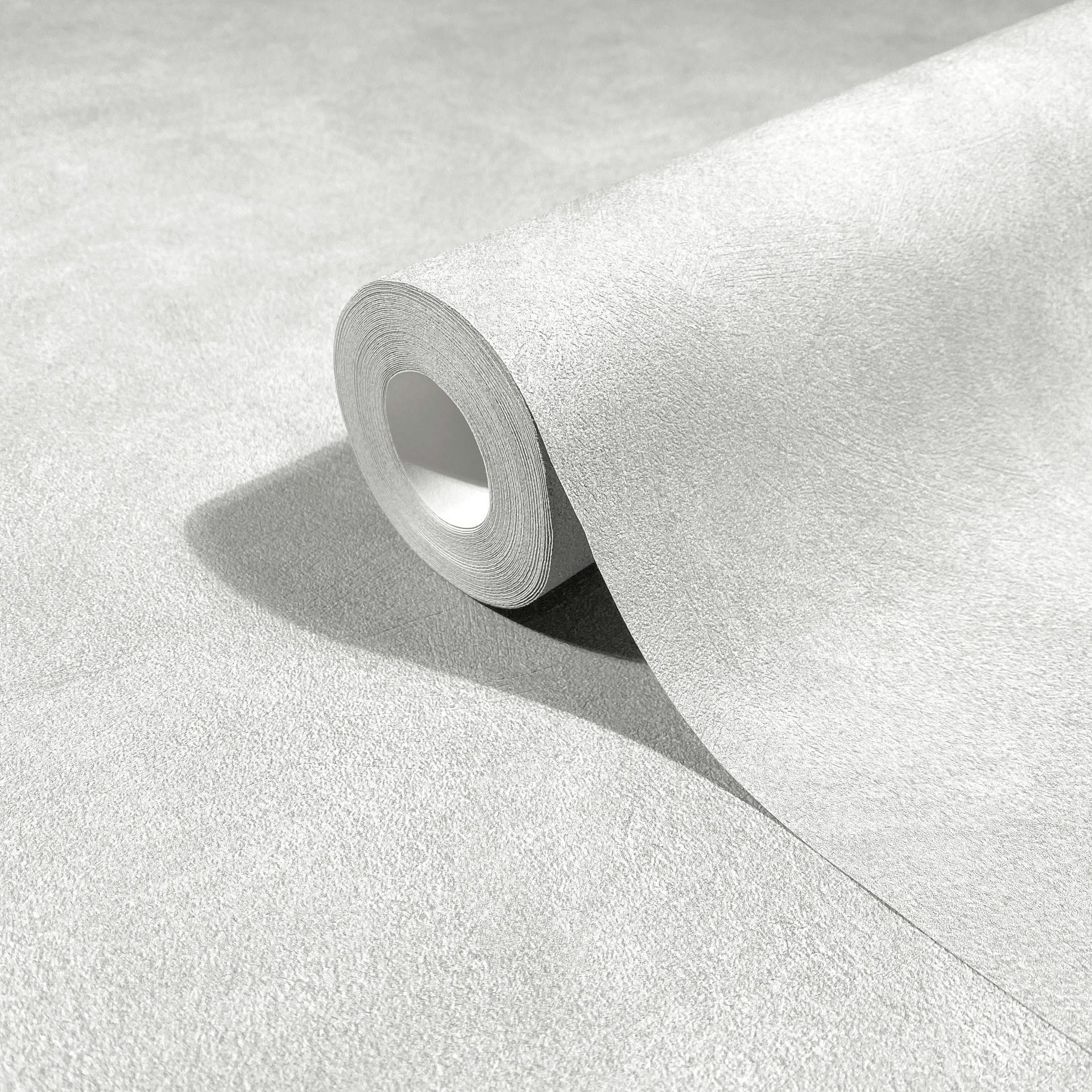 Vliesbehang betonlook gipslook effen mat in wit