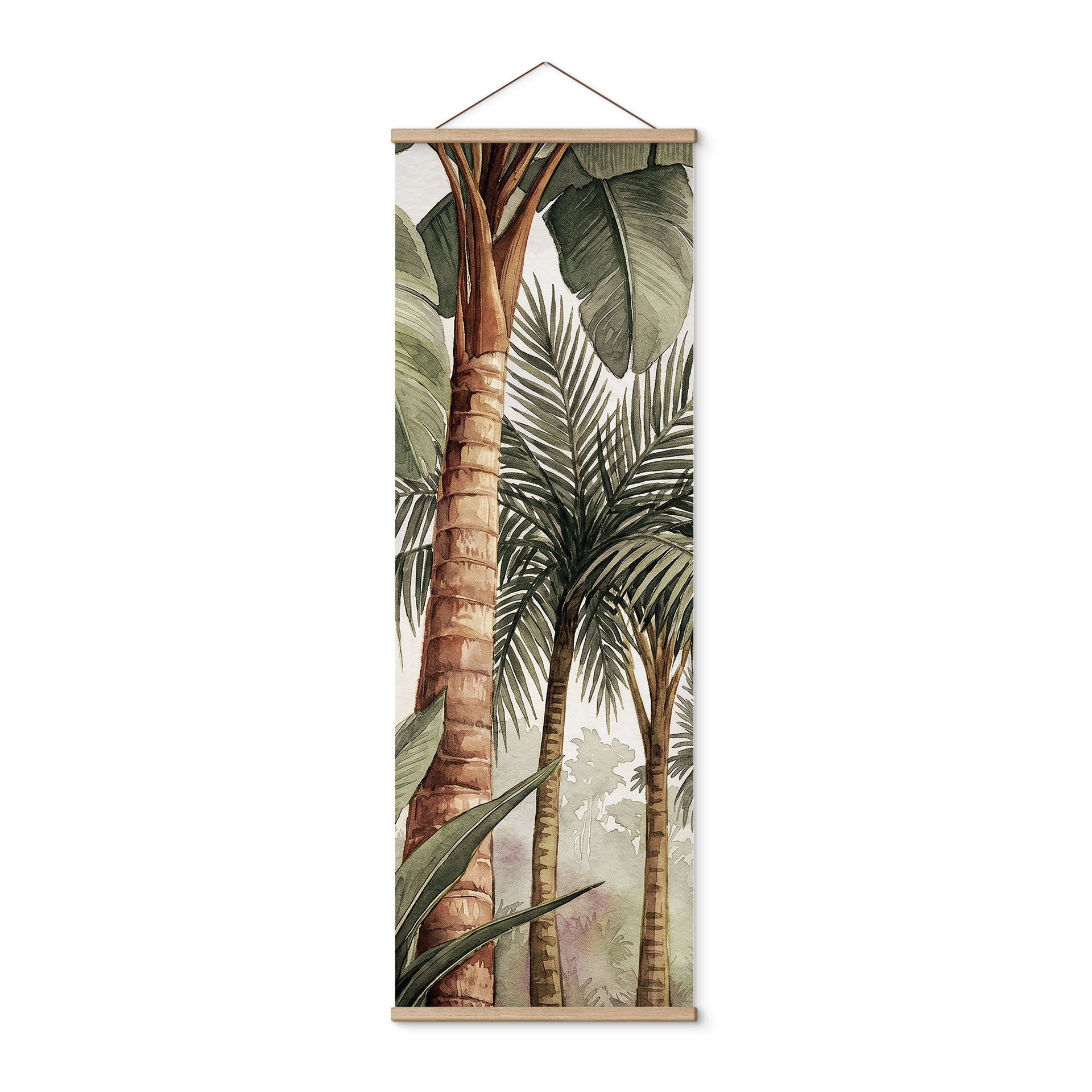 Affiche textile Forêt Tropicale de Palmiers - Pictufy Studio - Panorama