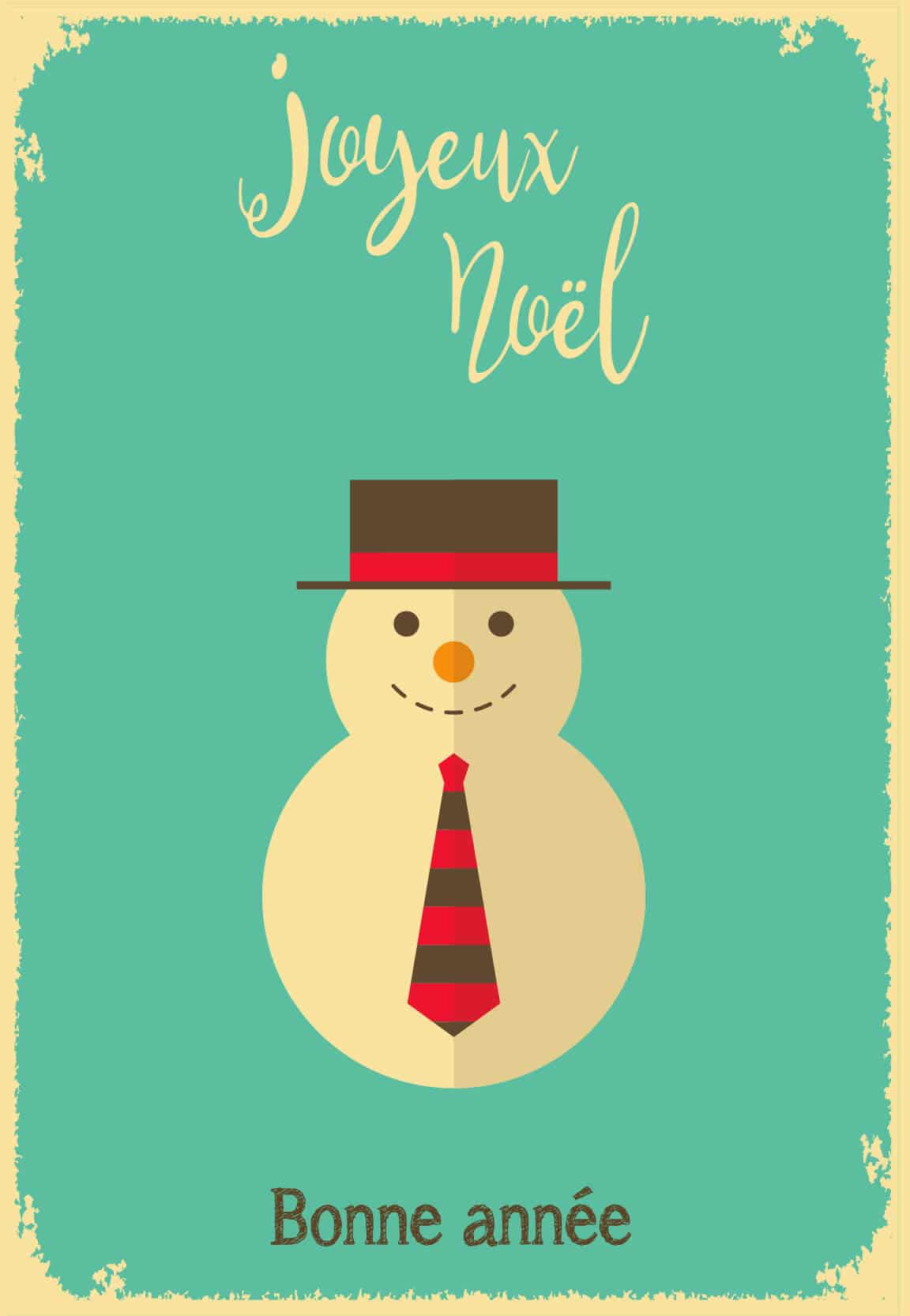 Gutschein Schneemann Joyeux Noël
